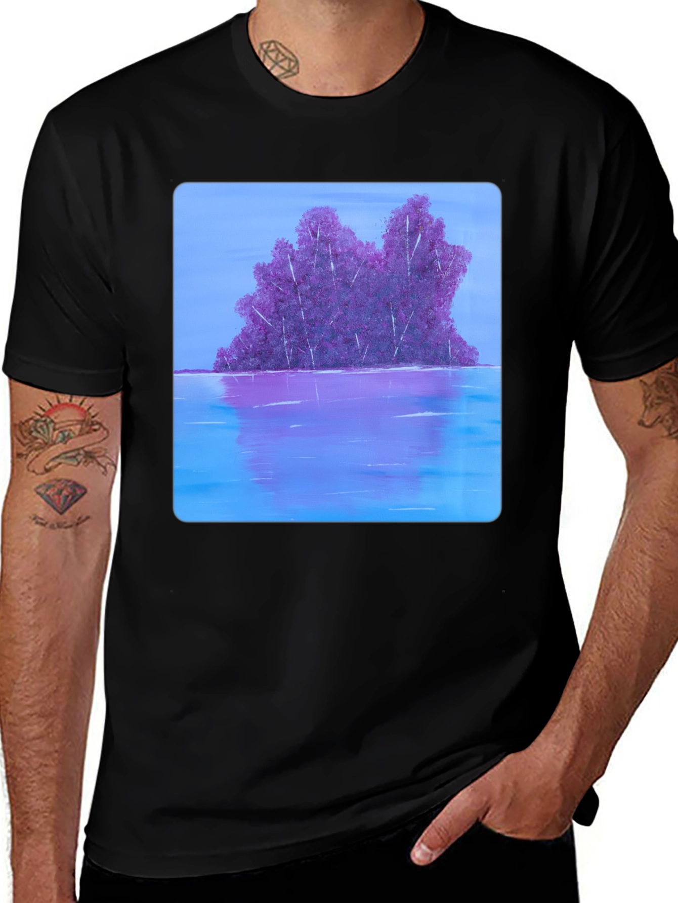 Variant 20 of Purple Trees T-Shirt - Nature Inspired Design