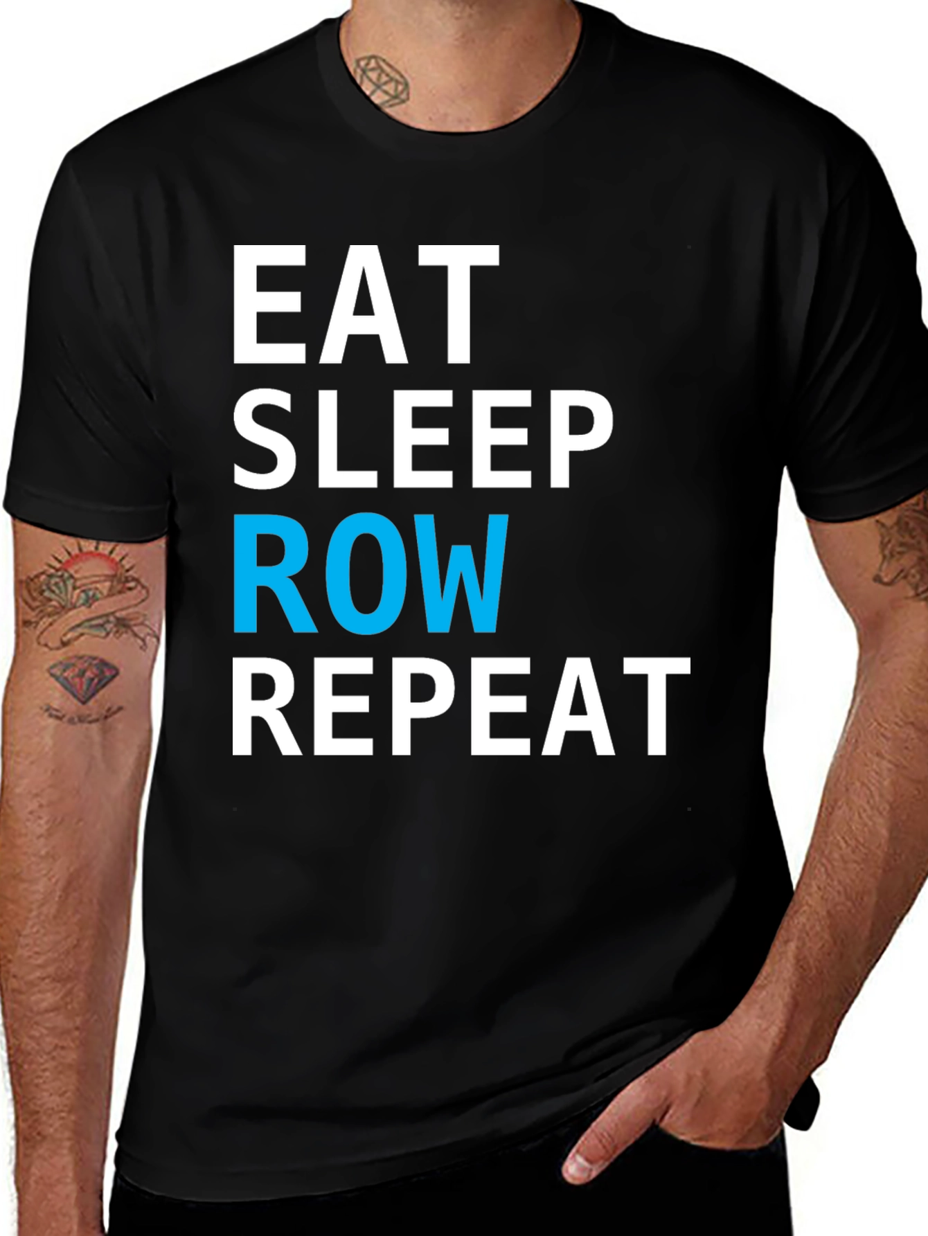 Variant 21 of Eat Sleep Row Repeat Black T-Shirt