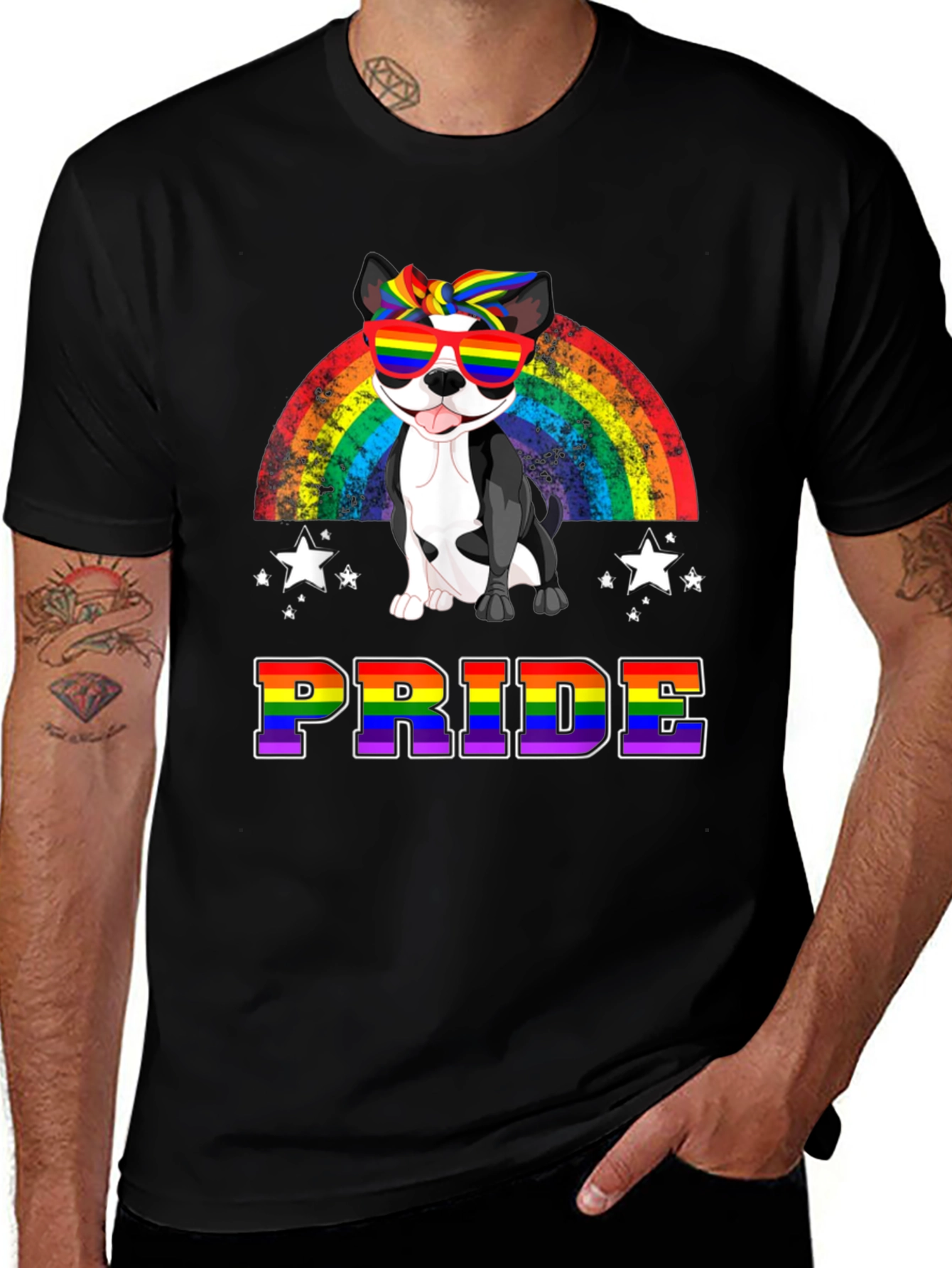 Variant 15 of Pride Dog Rainbow T-Shirt