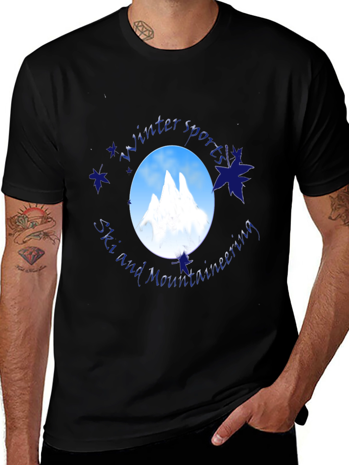 Variant 6 of Winter Sports T-Shirt - Ski & Mountaineering Design