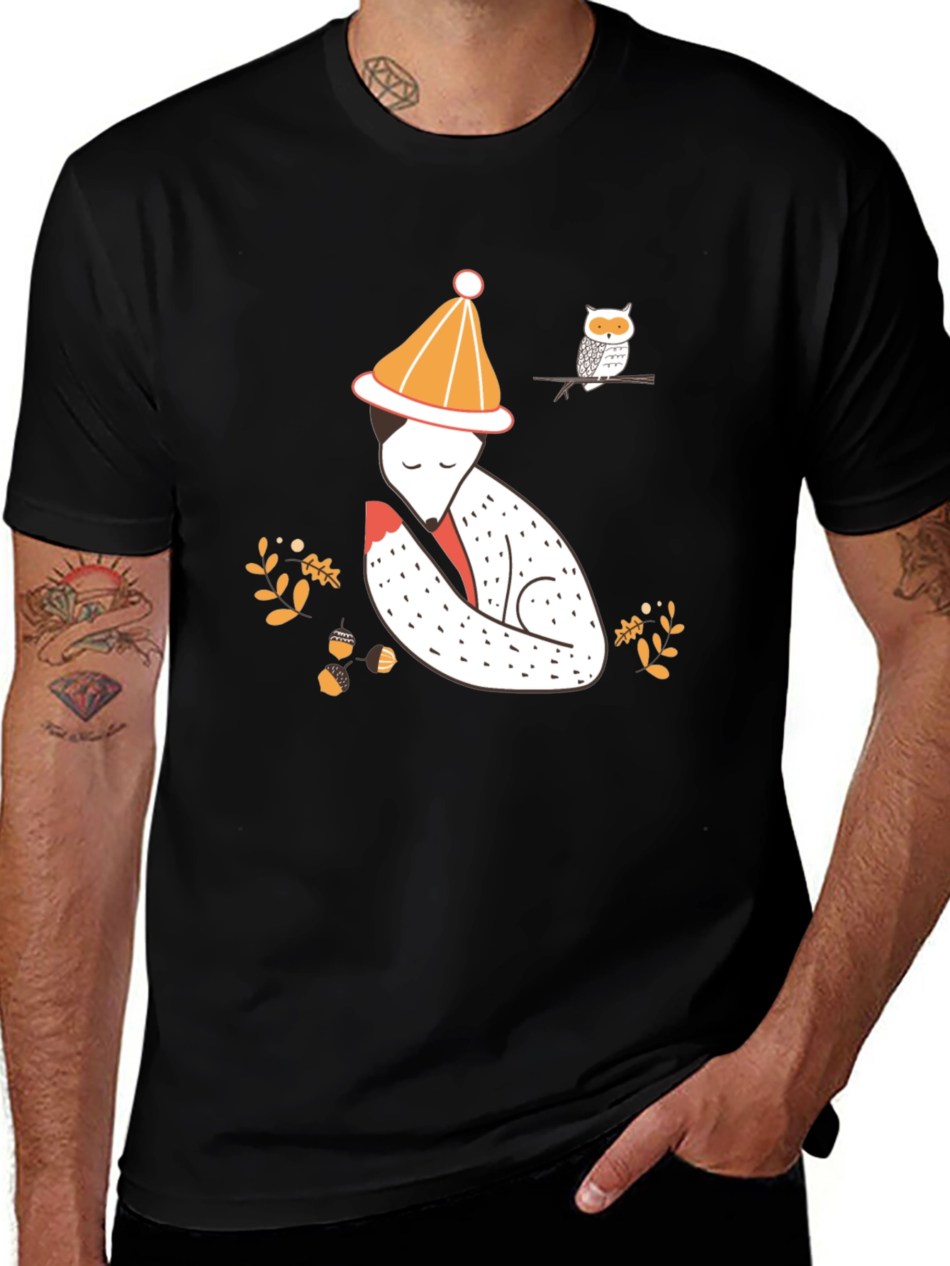 Variant 30 of Fox and Owl Graphic Tee