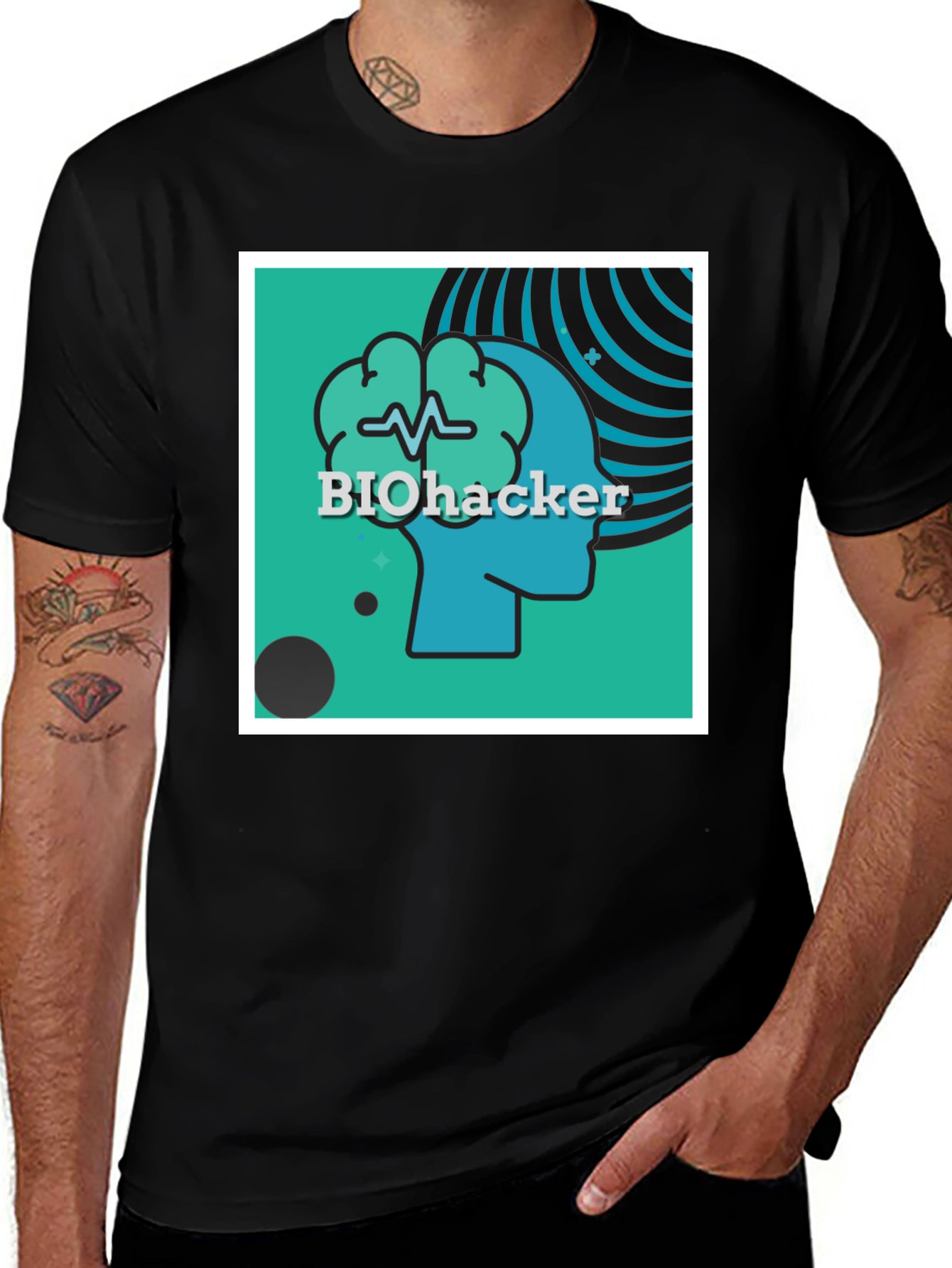 Biohacker Graphic Tee - Brain Circuit Design