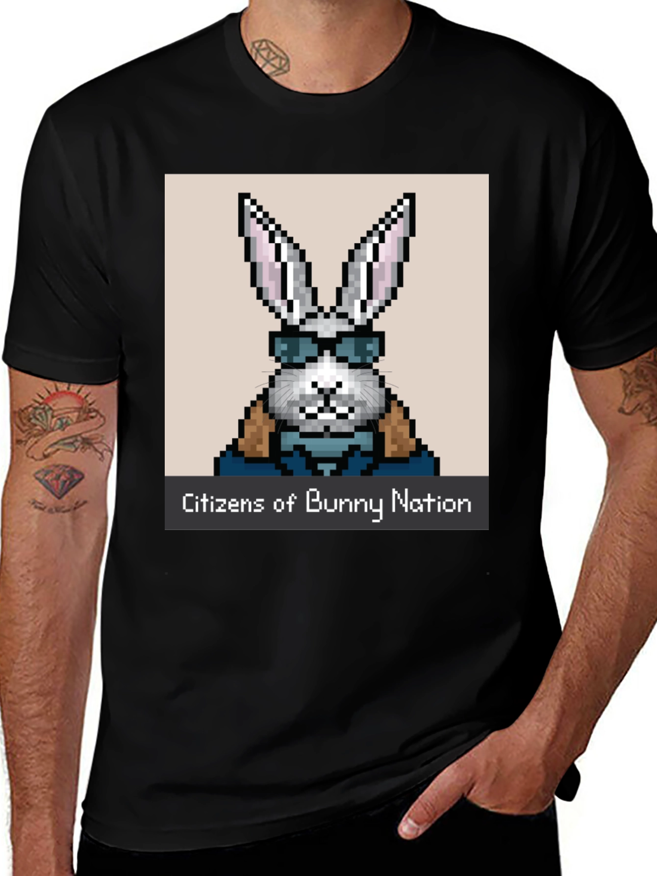 Citizens of Bunny Nation Graphic Tee - Black