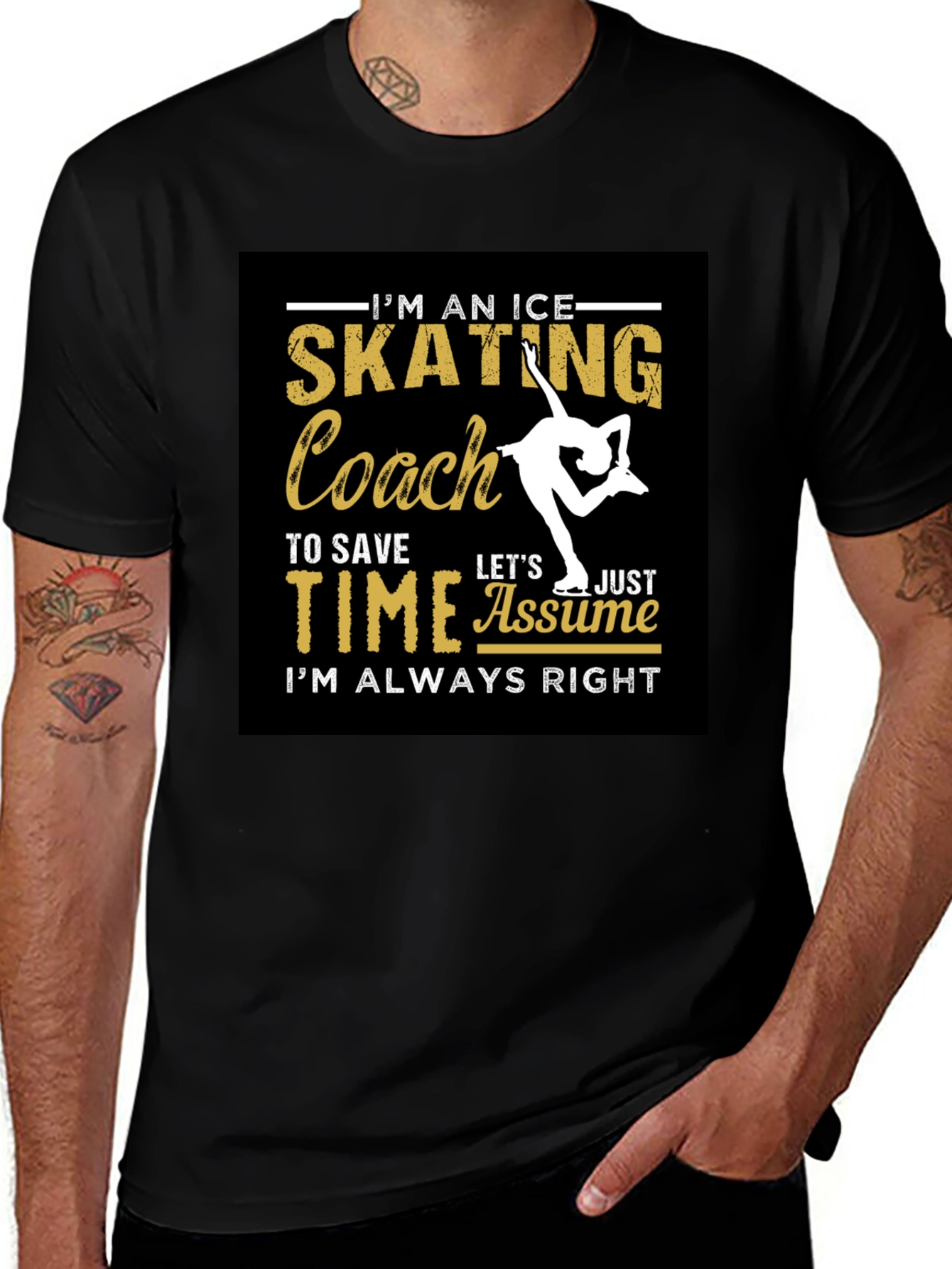 Variant 21 of Ice Skating Coach Graphic T-Shirt