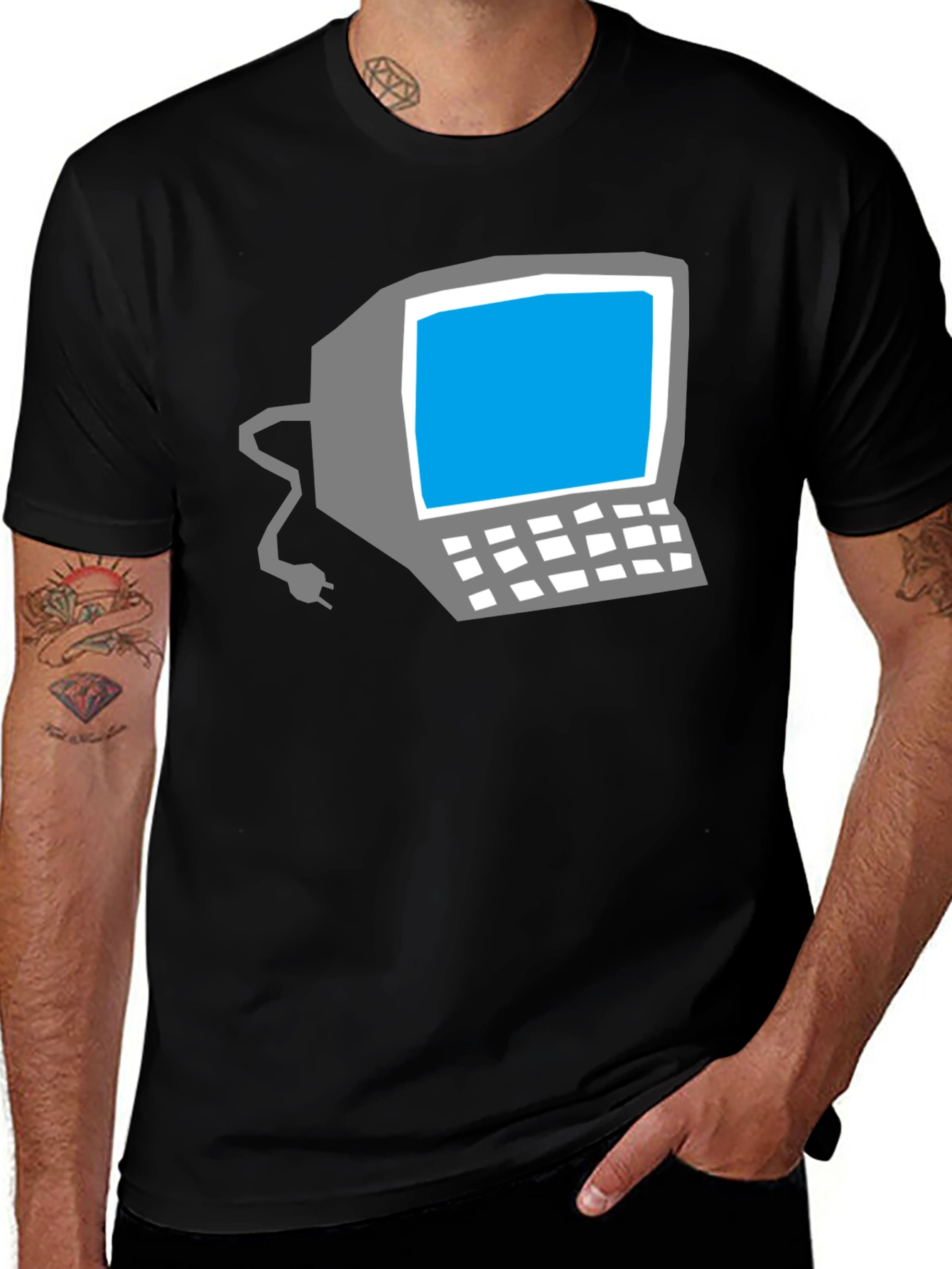 Variant 3 of Retro Computer Graphic Tee - Classic Geek Style