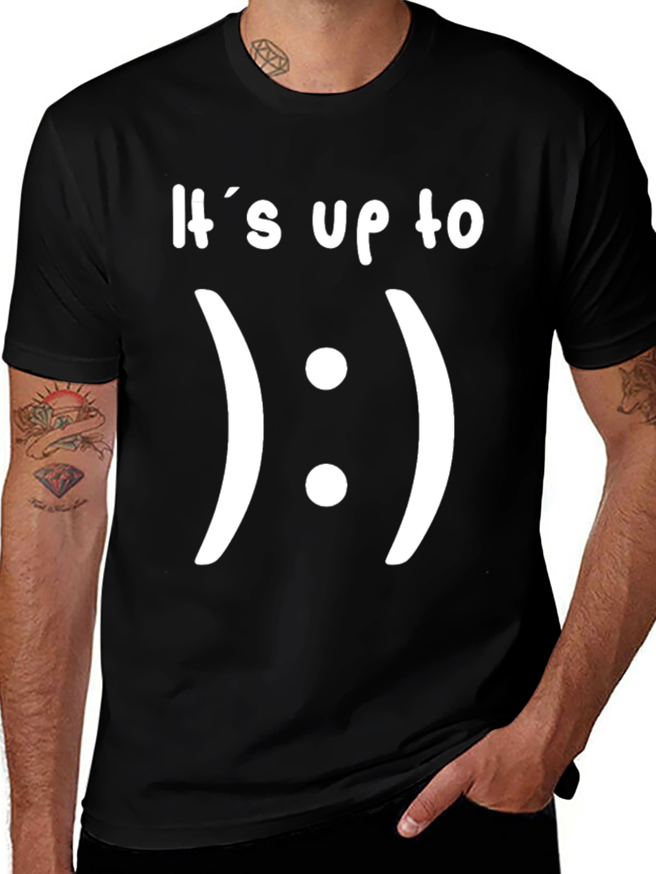 Variant 19 of It's Up To You T-Shirt - Funny Smiley Graphic Tee