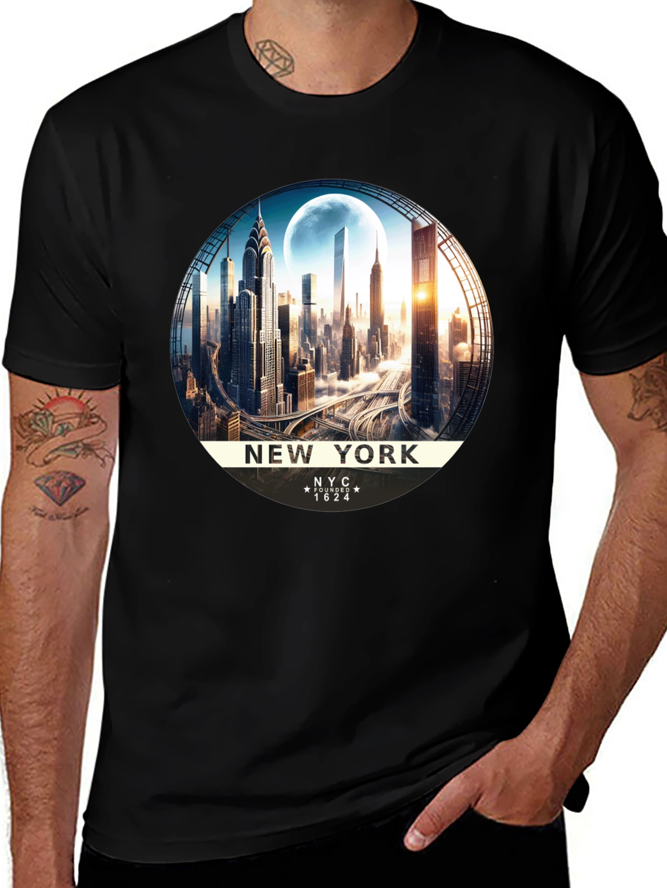 Variant 19 of New York City Skyline Graphic T-Shirt