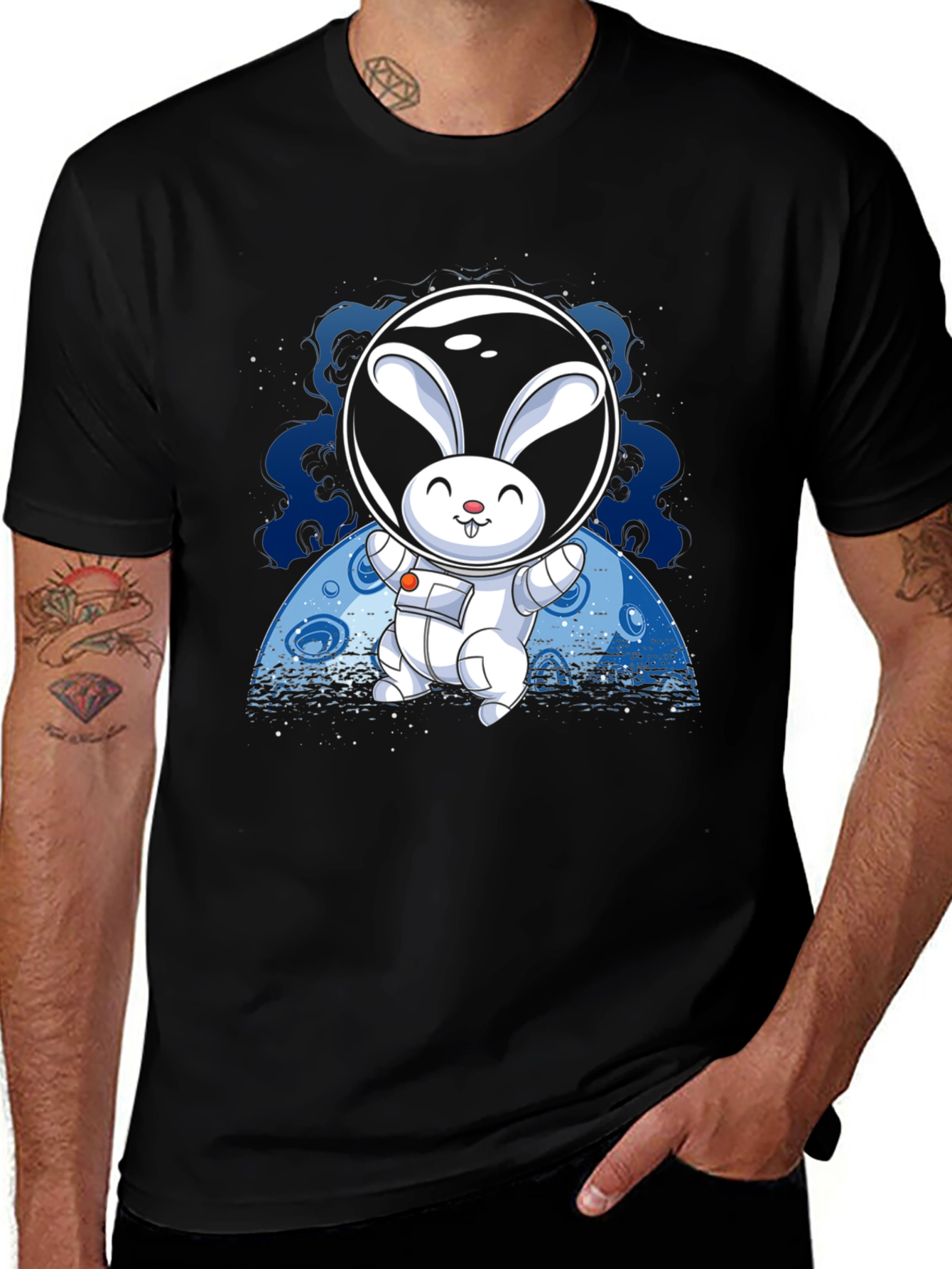 Variant 26 of Rabbit Astronaut Graphic T-Shirt