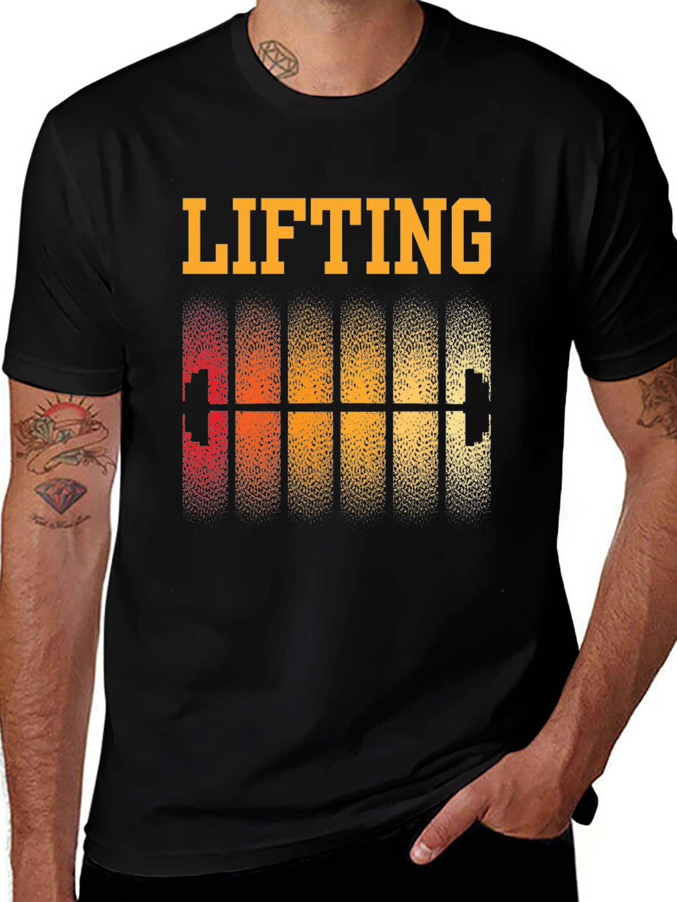 Variant 11 of Lifting Graphic Tee - Retro Fitness Shirt