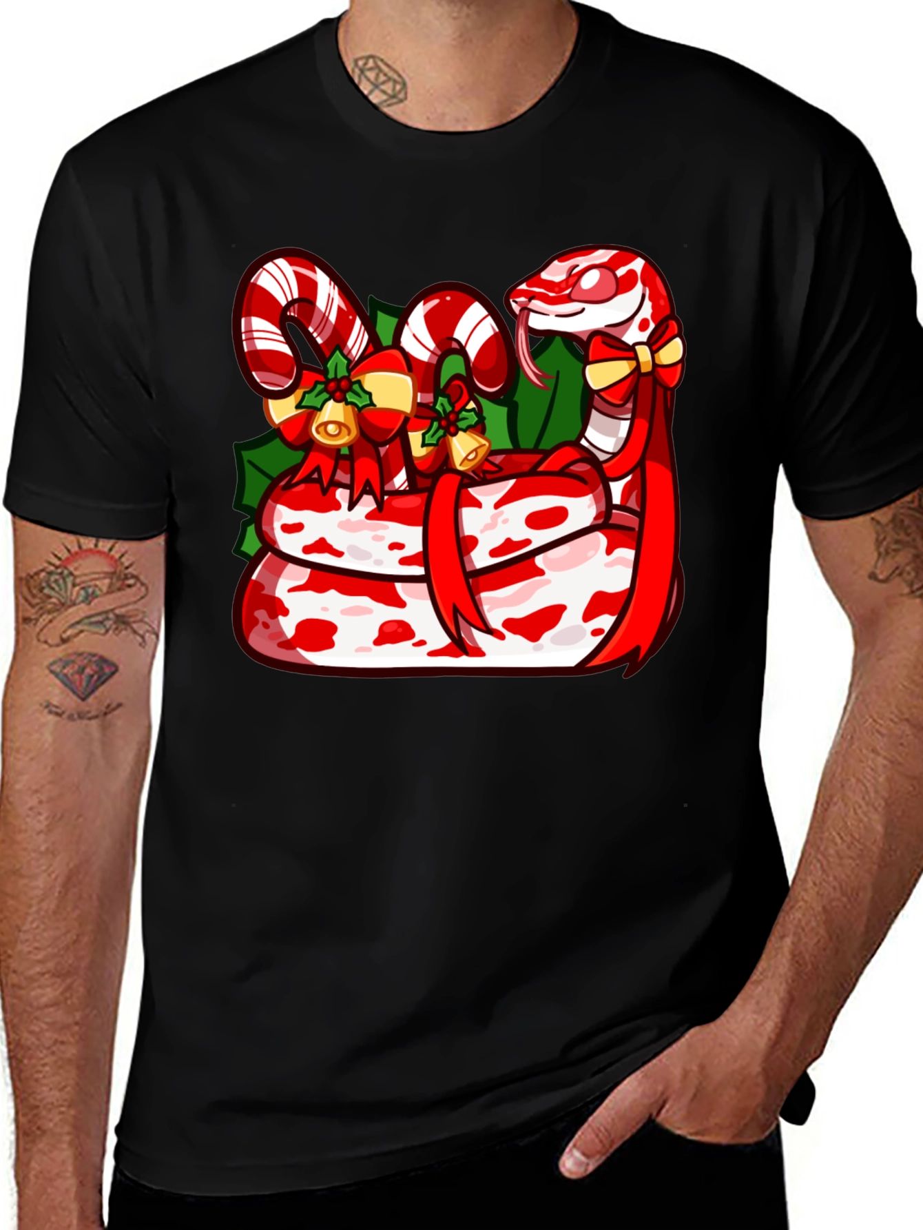 Variant 20 of Festive Snake Graphic T-Shirt