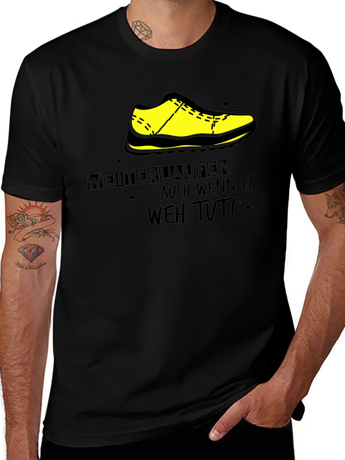 Variant 16 of Motivational Running Shoe T-Shirt