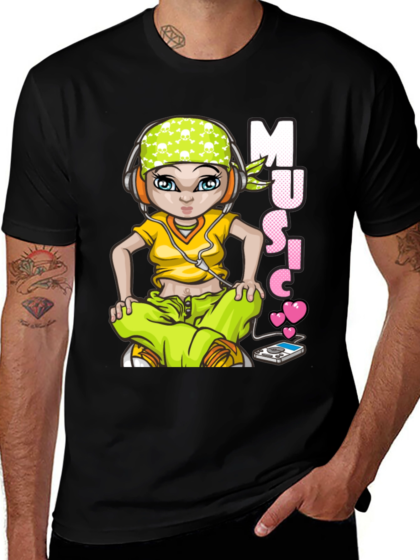 Variant 6 of Music Girl Graphic T-Shirt