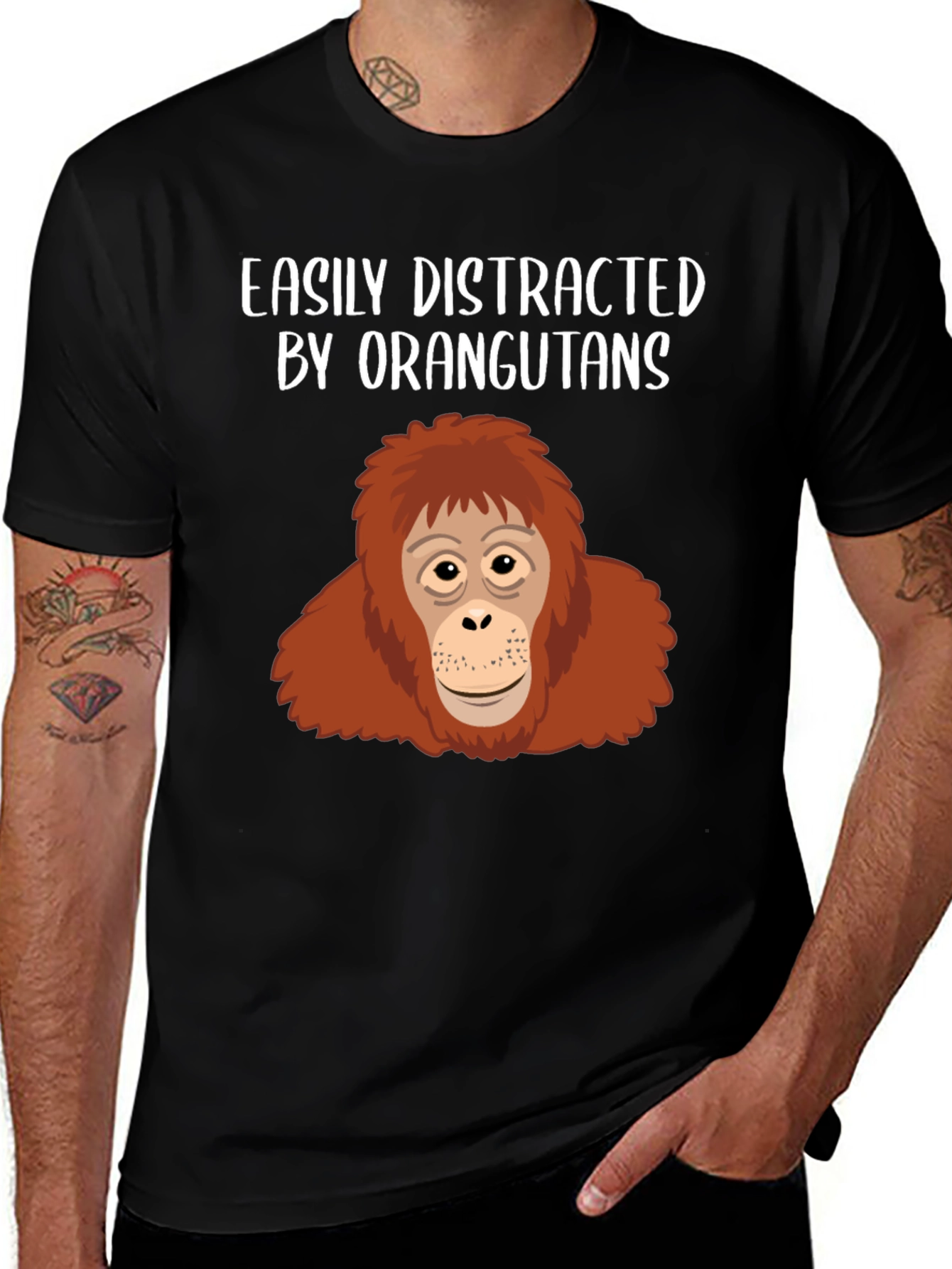 Variant 3 of Easily Distracted Orangutans Graphic T-Shirt