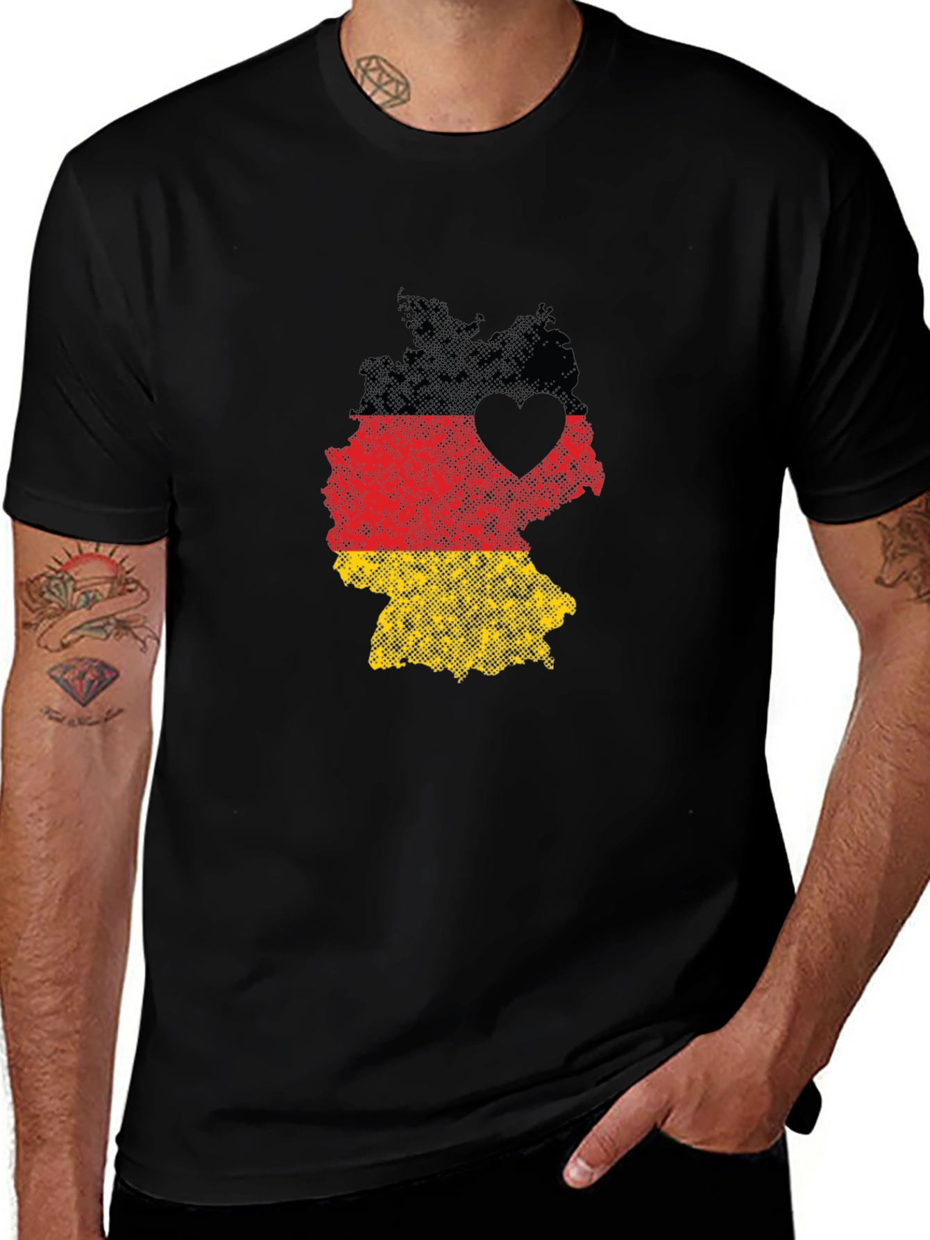 Germany Flag Heart T-Shirt