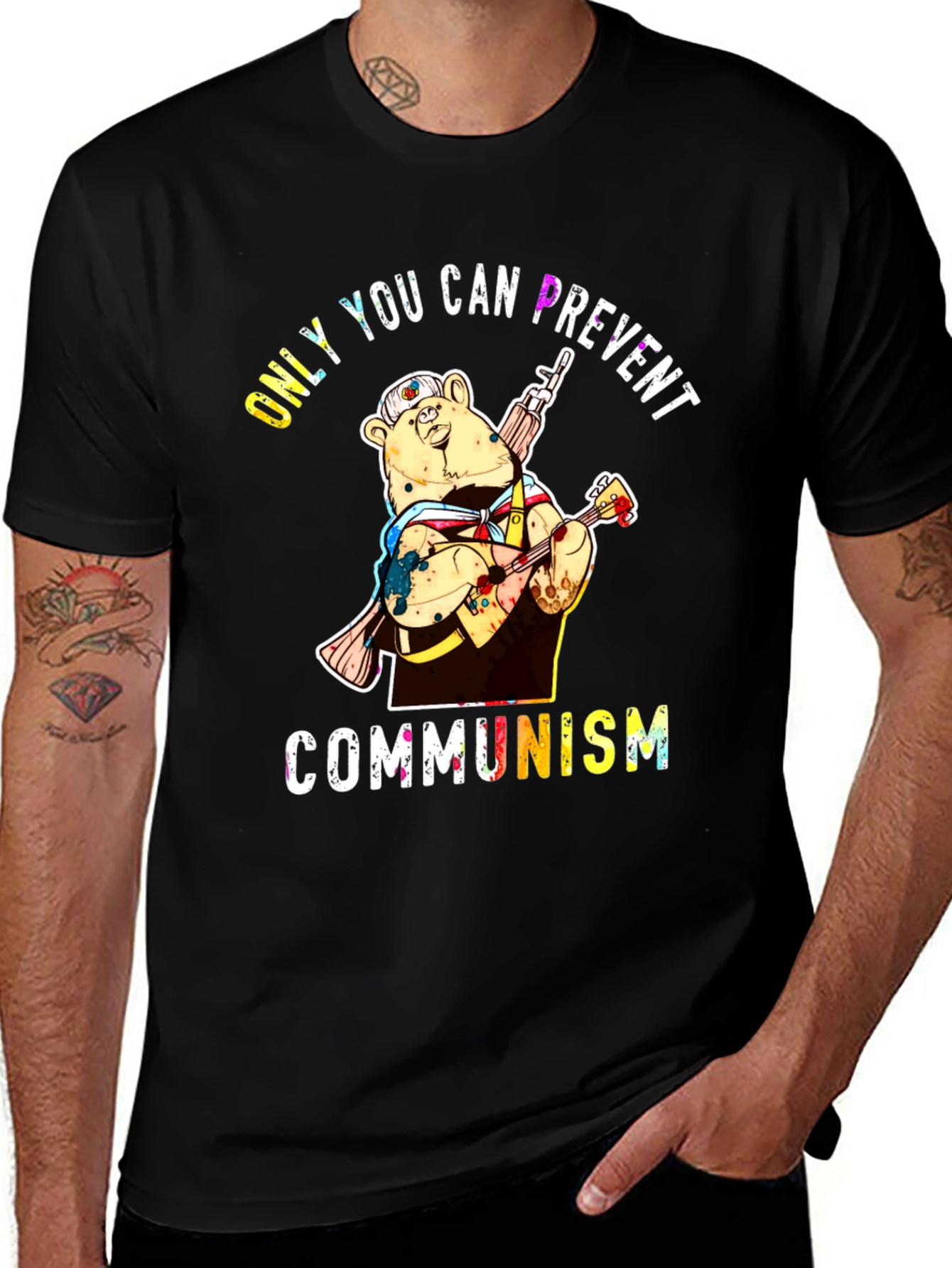 Variant 18 of Anti-Communism Bear T-Shirt