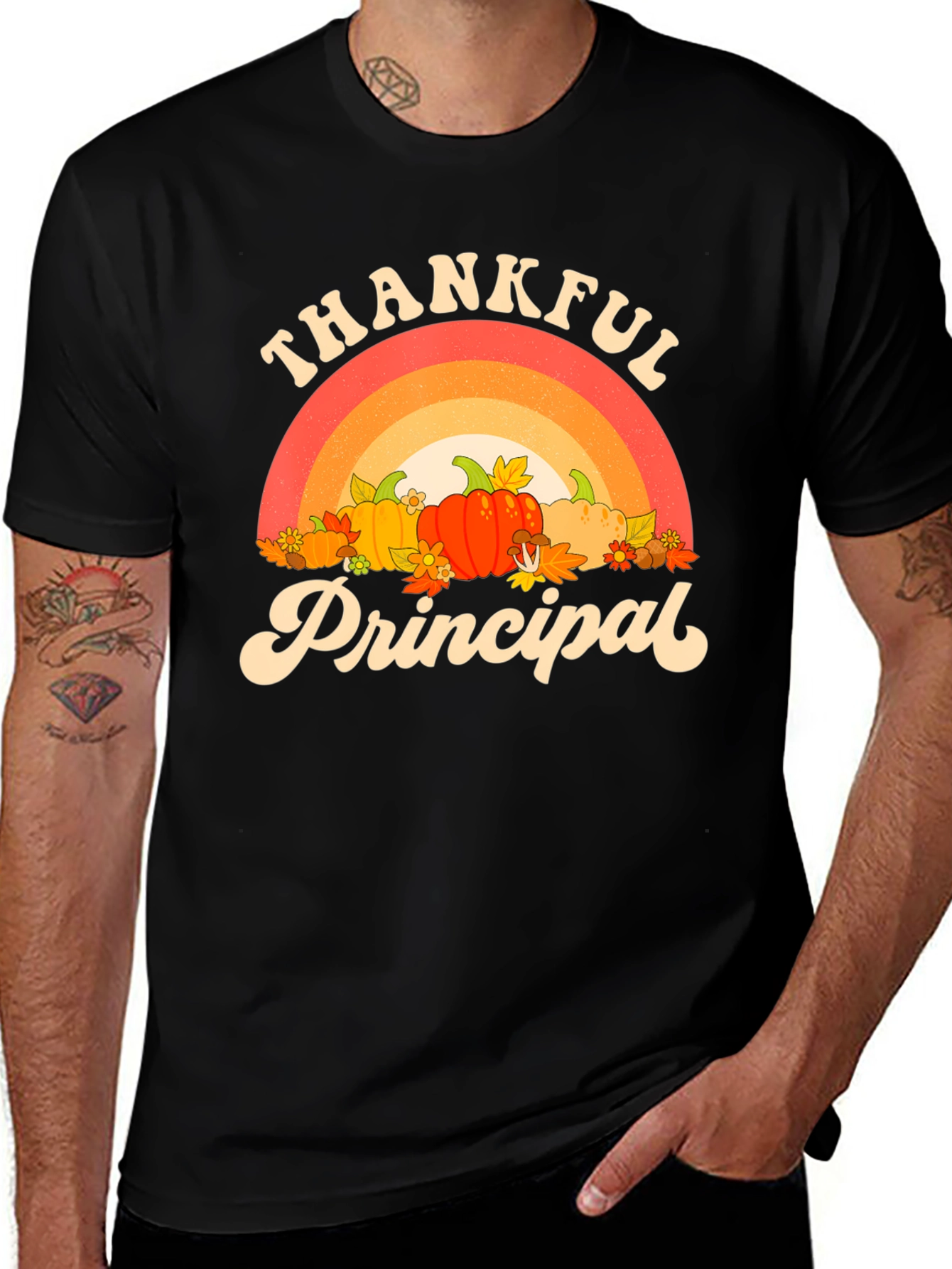 Variant 21 of Thankful Principal T-Shirt, Fall Theme