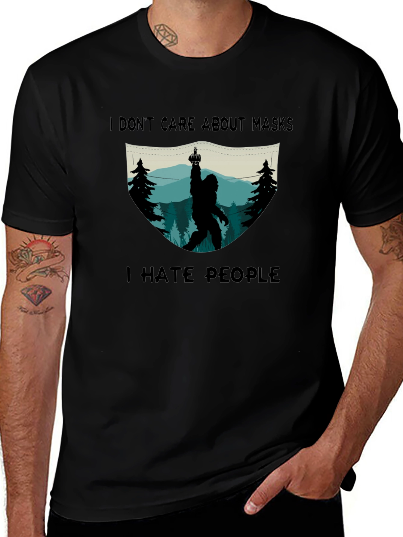 Variant 20 of I Hate People Sasquatch Graphic T-Shirt