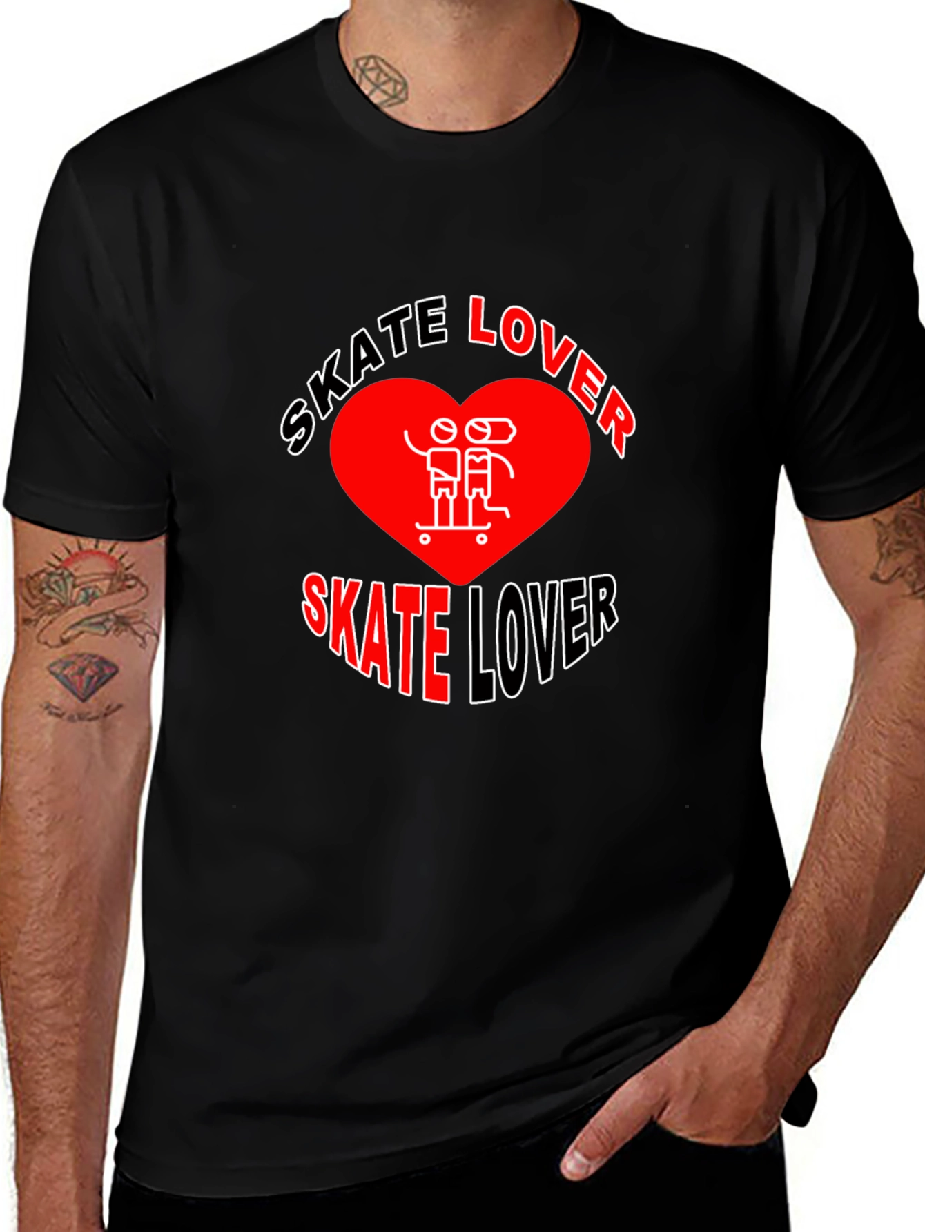 Variant 30 of Skate Lover T-Shirt - Graphic Tee - Couple Skaters