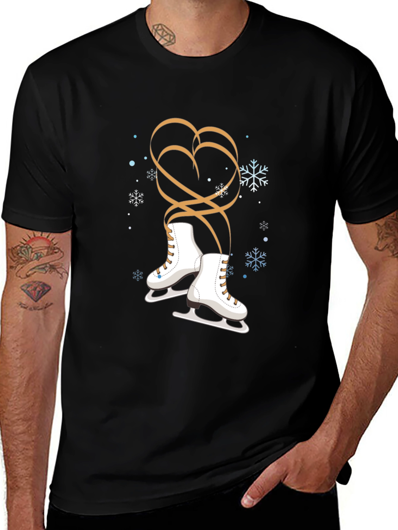 Variant 18 of Winter Ice Skating Heart T-Shirt