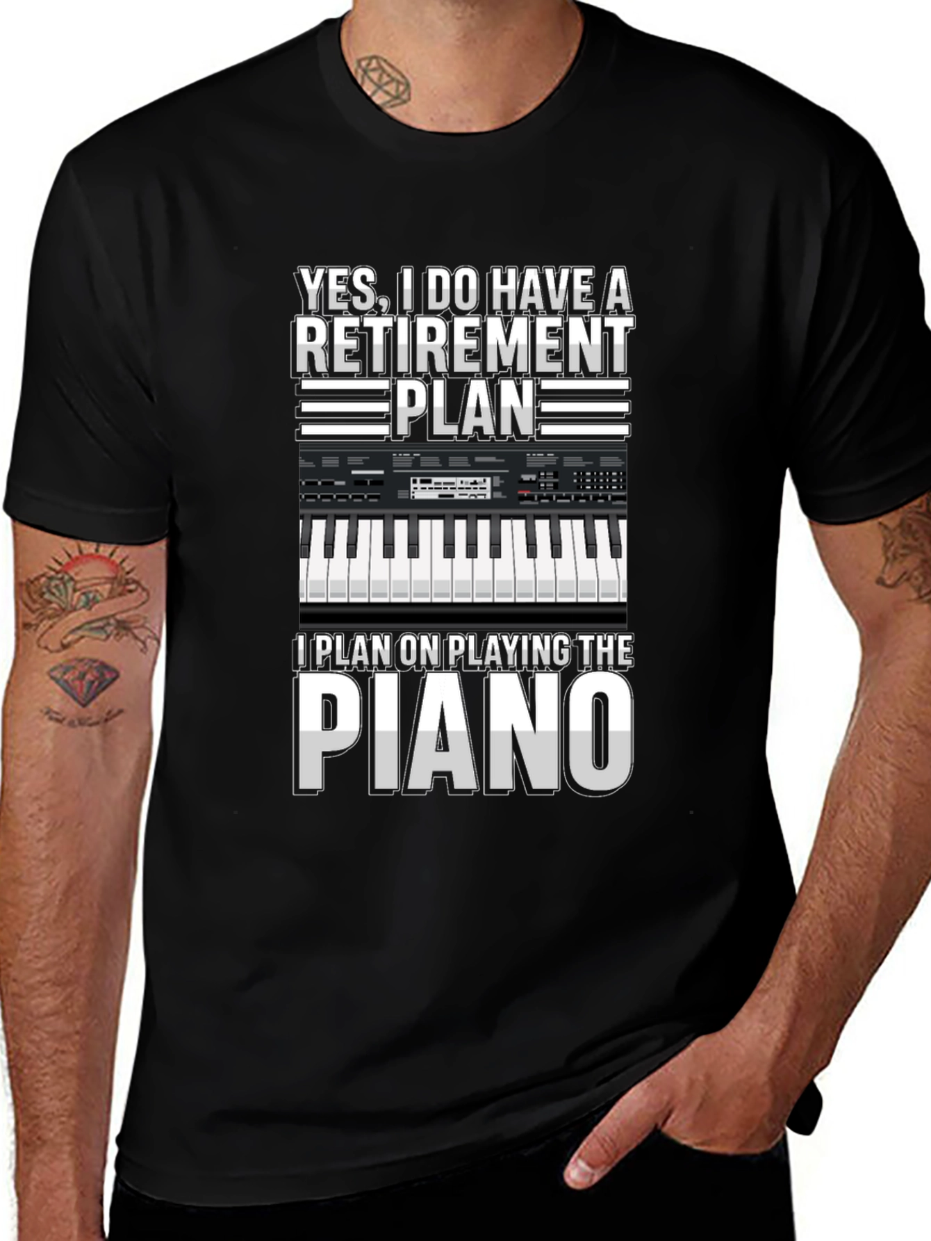 Variant 18 of Retirement Plan Piano T-Shirt