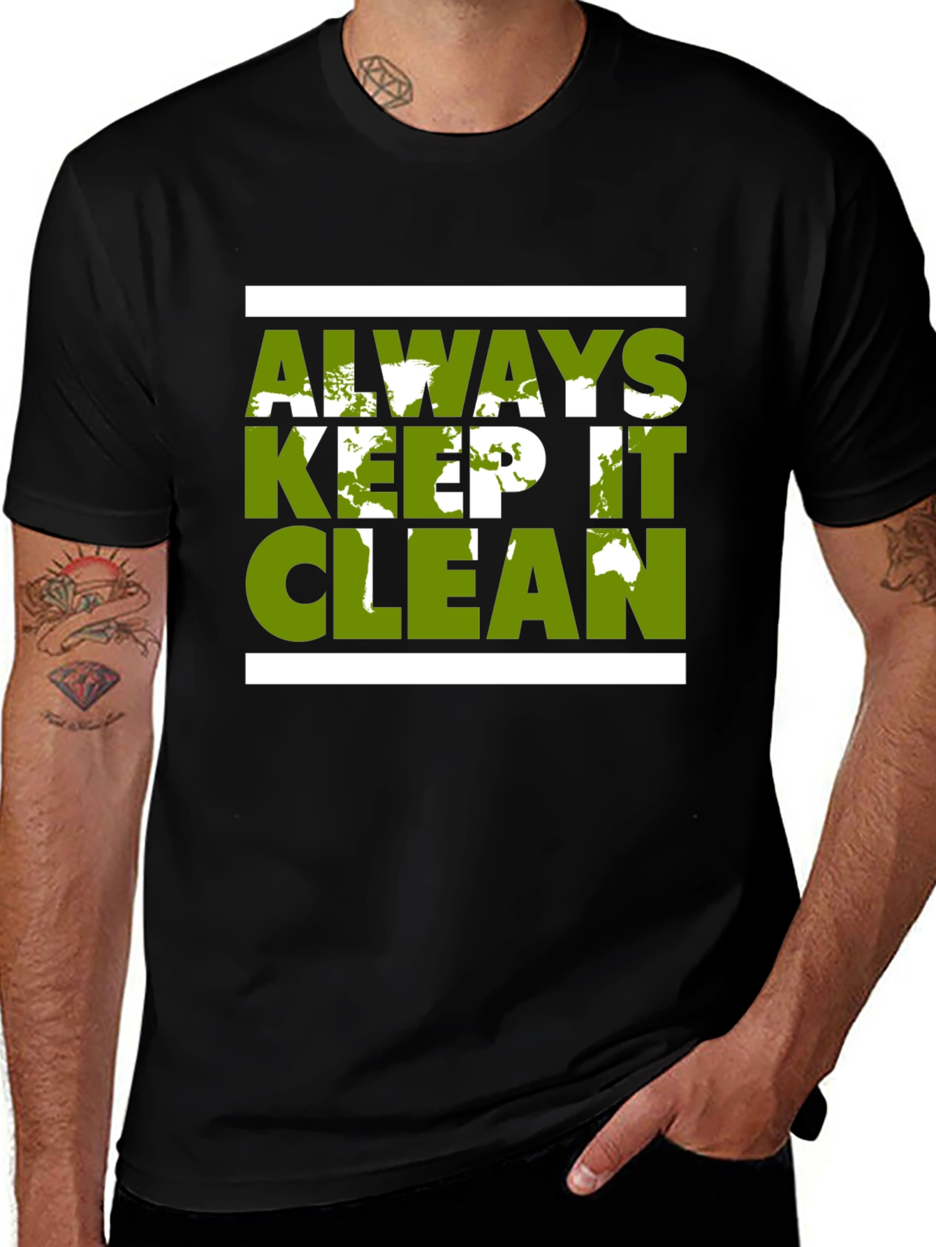 Variant 27 of Eco-Friendly Graphic Tee - Always Keep It Clean