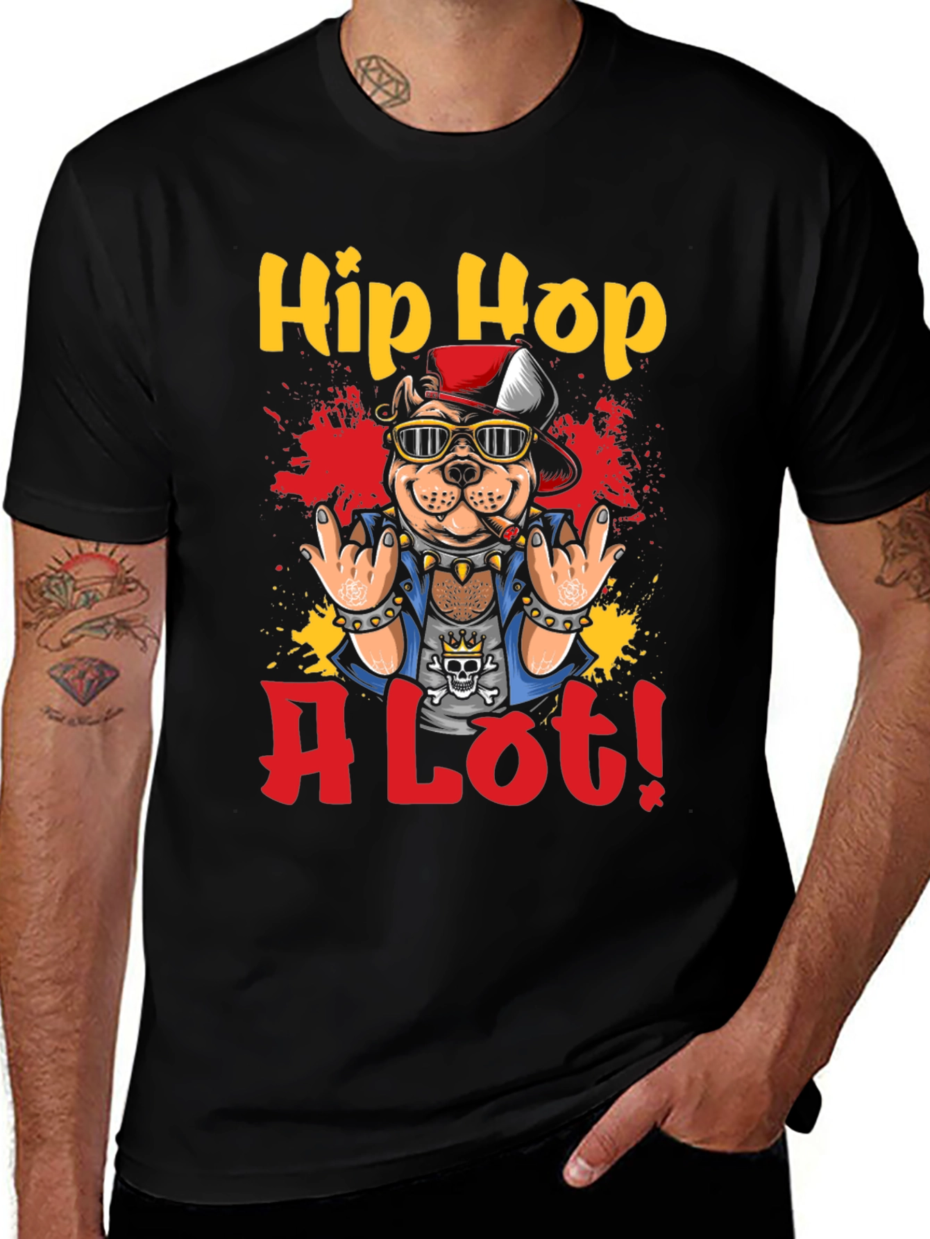 Variant 2 of Hip Hop Dog Graphic Tee