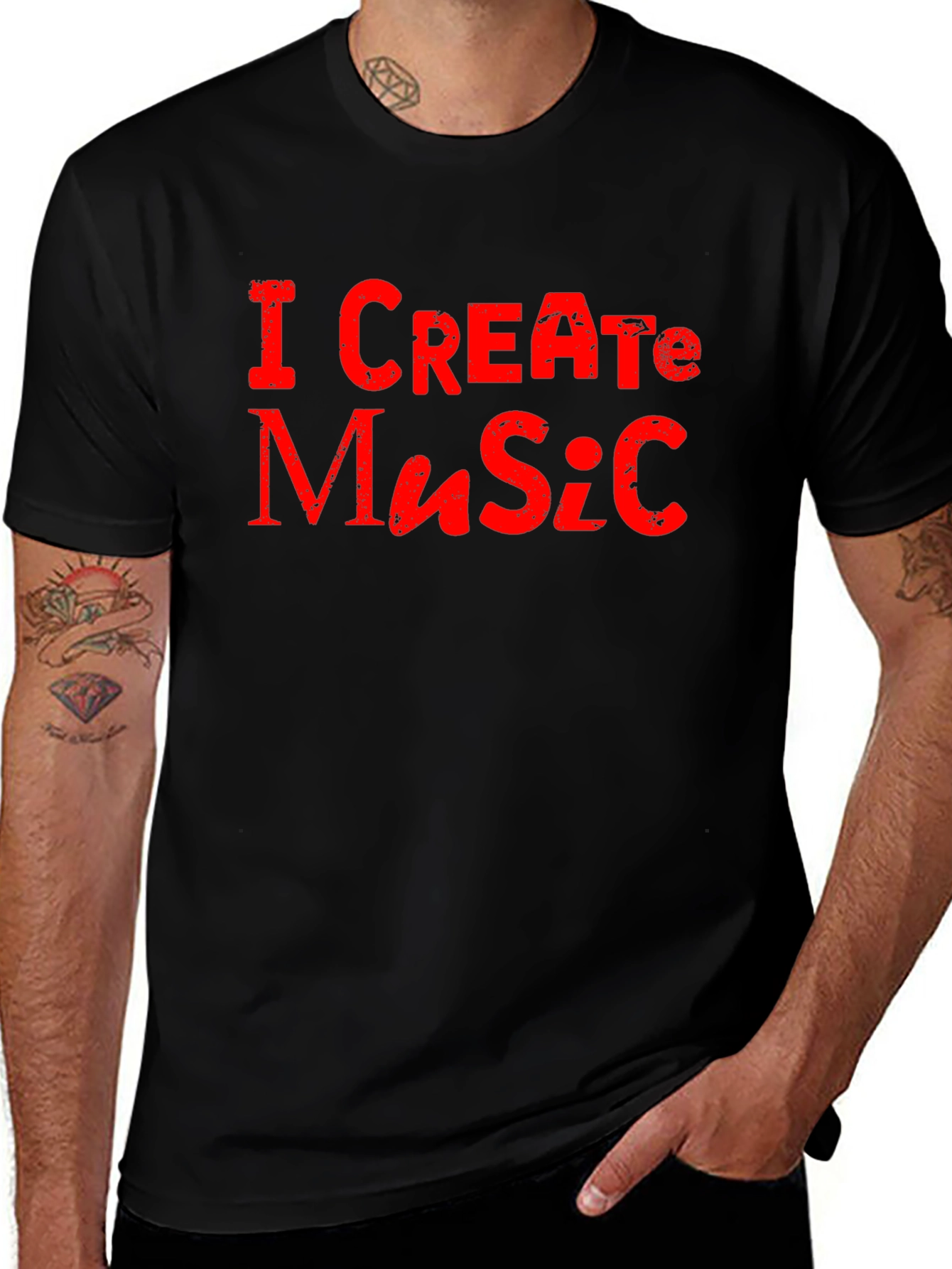 Variant 6 of I Create Music Graphic T-Shirt