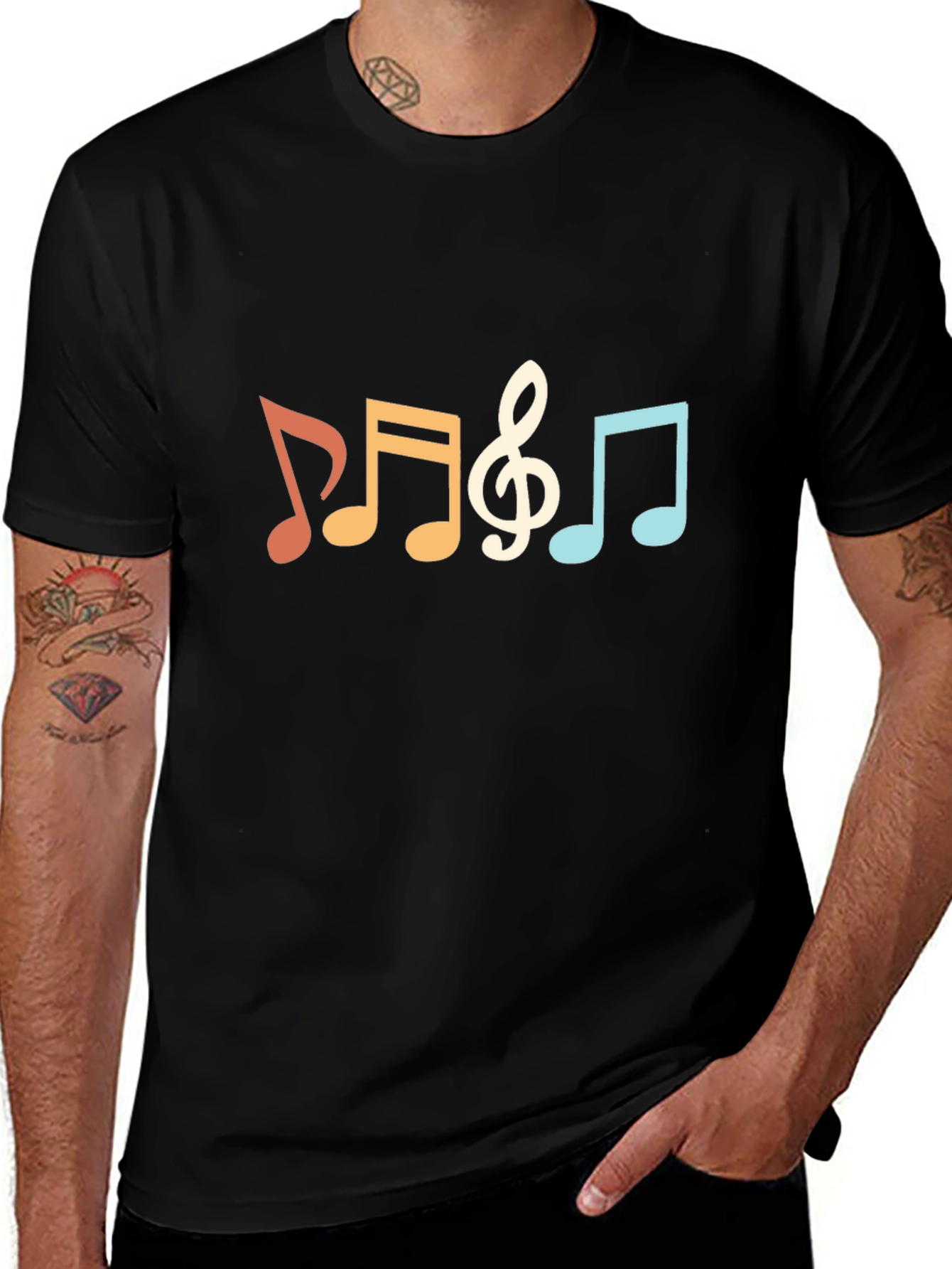 Variant 24 of Colorful Music Note Graphic T-Shirt
