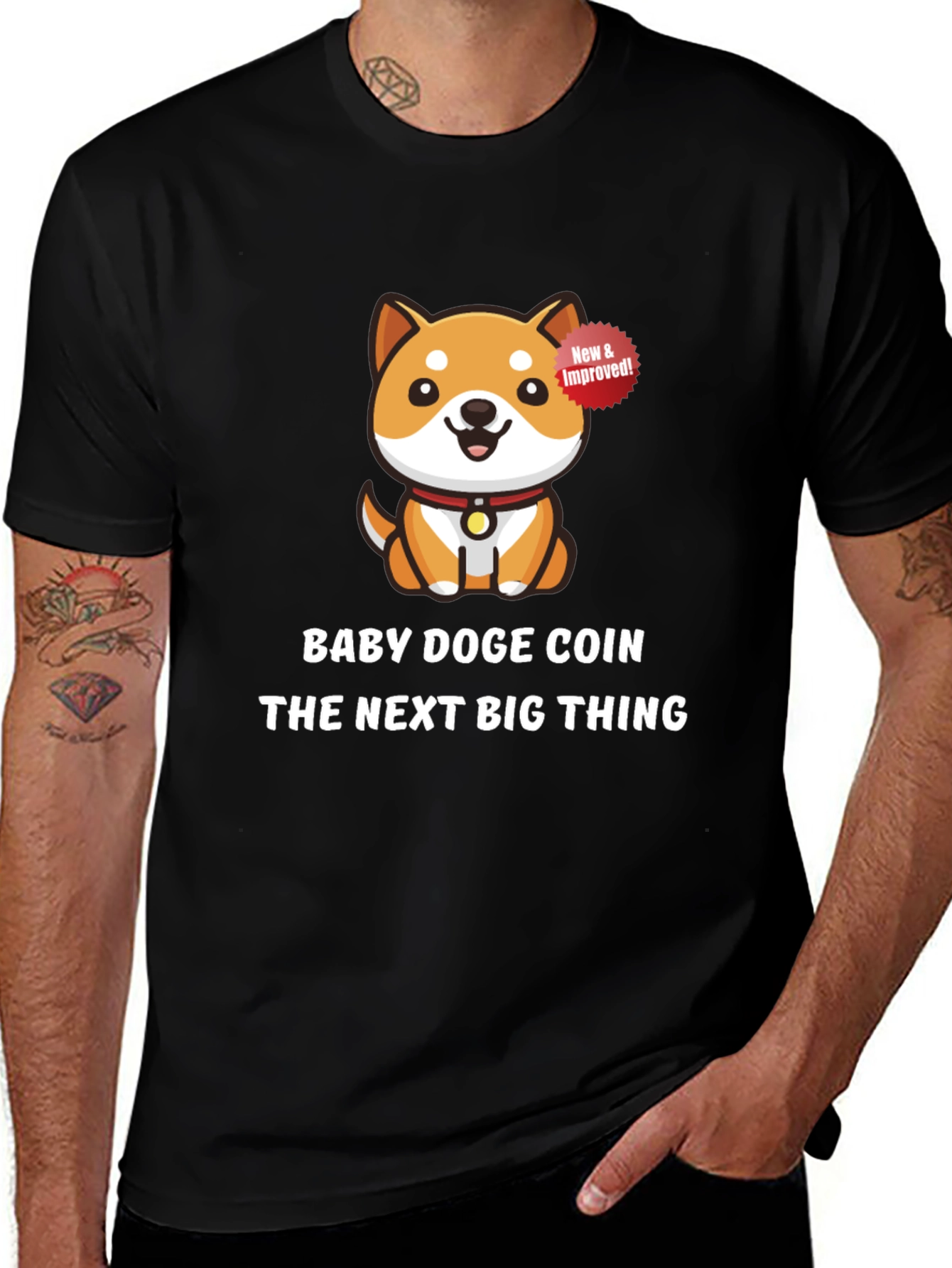 Variant 12 of Baby Doge Coin Black T-Shirt