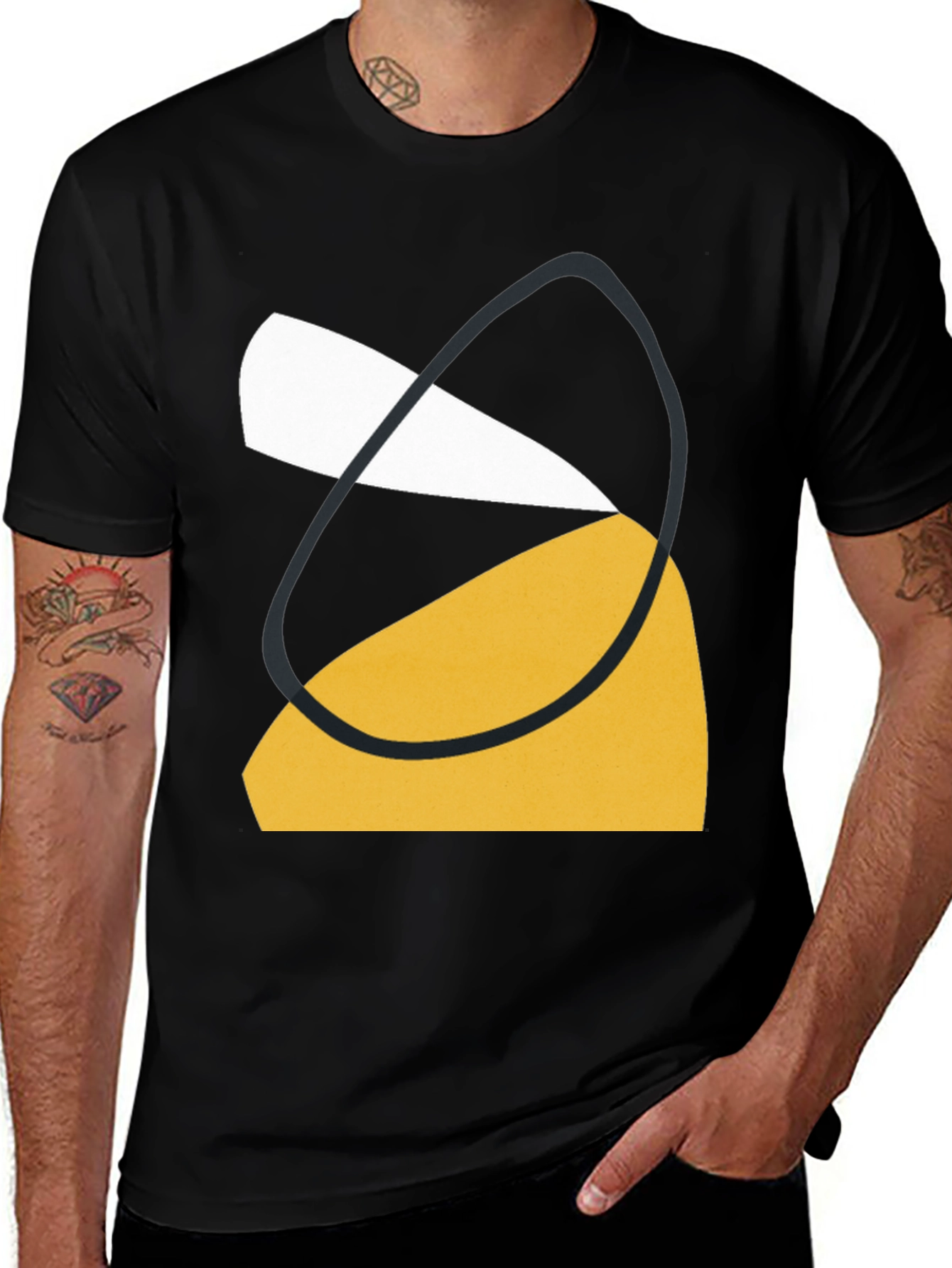 Variant 7 of Abstract Graphic Print Tee - Modern Casual Style