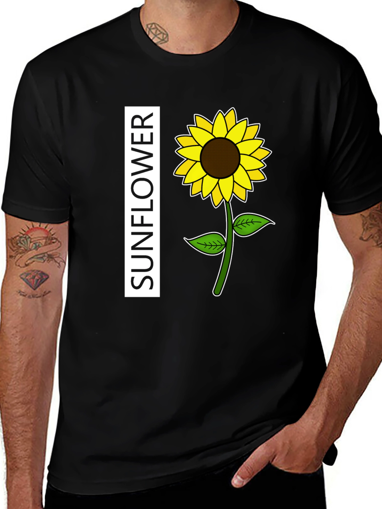 Variant 19 of Sunflower Graphic T-Shirt - Casual Style