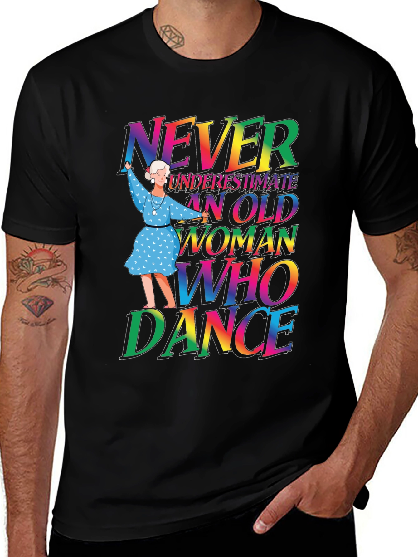 Variant 22 of Never Underestimate Old Woman Who Can Dance T-Shirt
