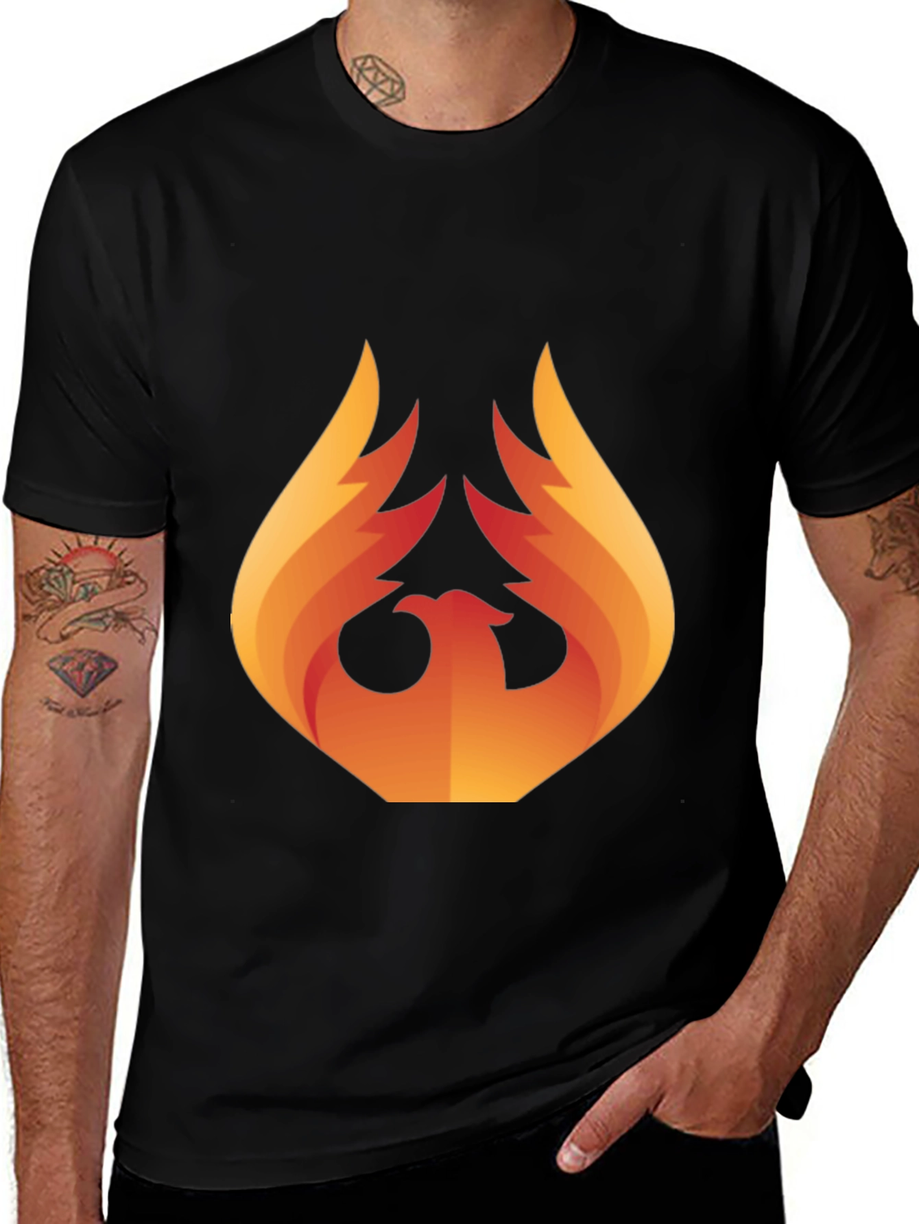 Variant 13 of Phoenix Graphic Tee - Bold Flame Design