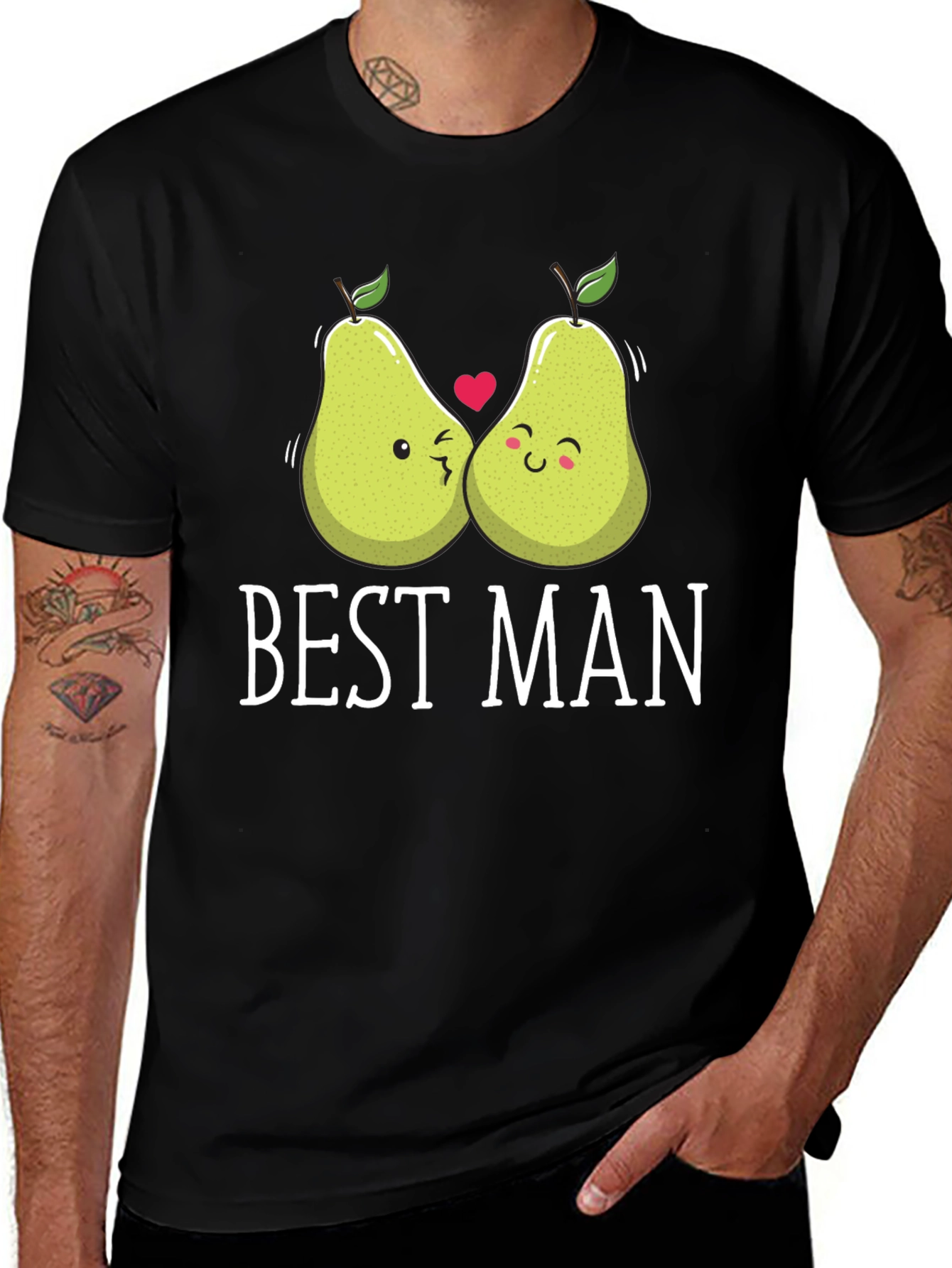 Best Man Pear Pun T-Shirt - Groom Wedding Tee