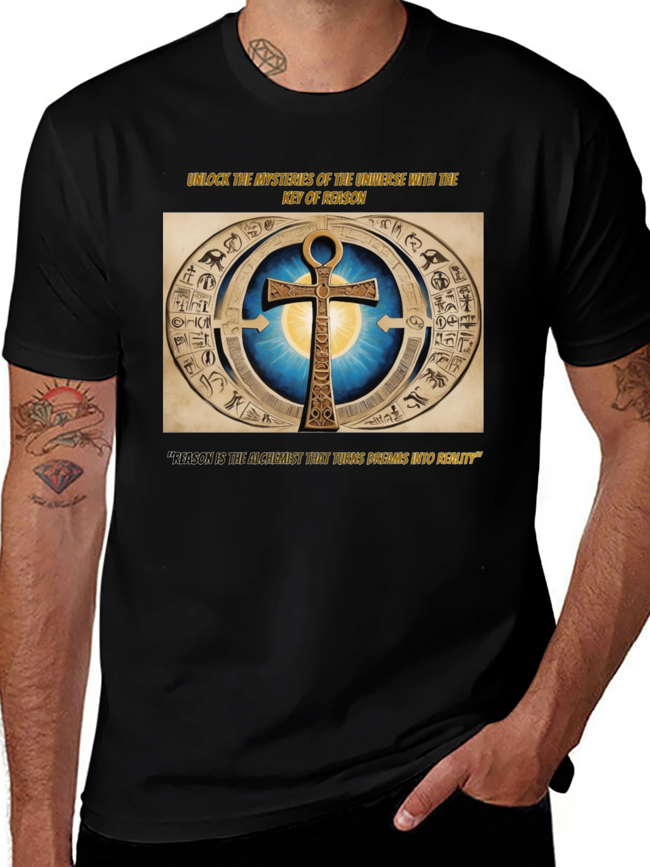 Variant 26 of Mystical Ankh Key of Reason T-Shirt
