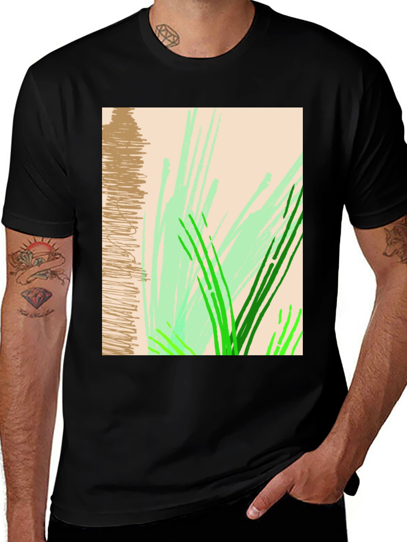 Variant 28 of Unique Graphic Tee - Abstract Nature Design