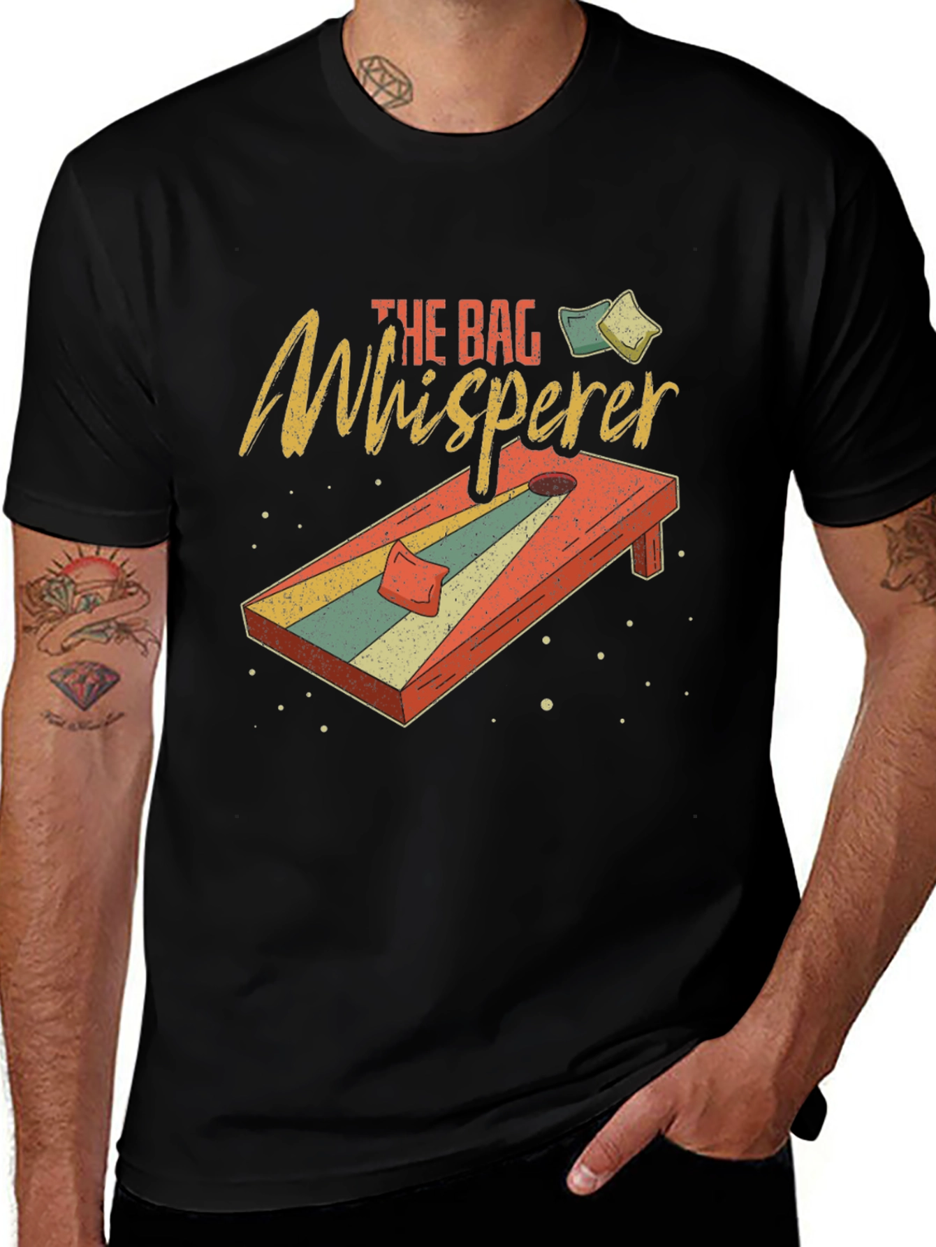 Variant 20 of The Bag Whisperer Cornhole T-Shirt