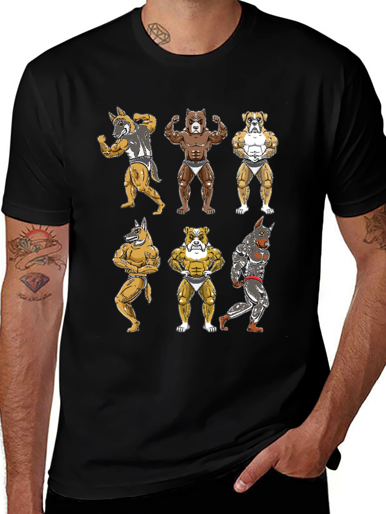 Variant 24 of Dog Bodybuilder Graphic T-Shirt