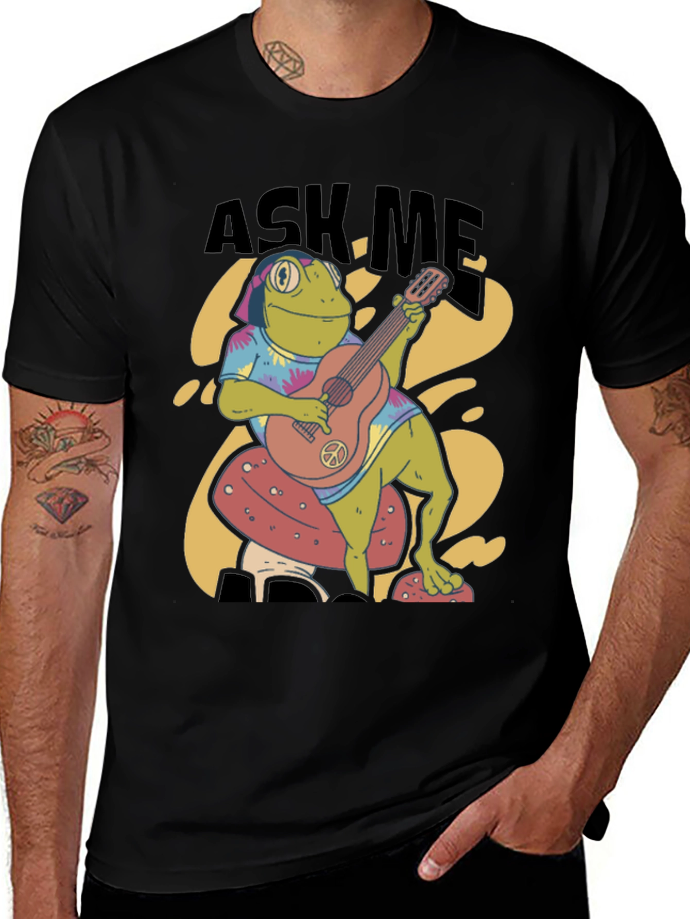 Variant 27 of Ask Me Frog Musician T-Shirt