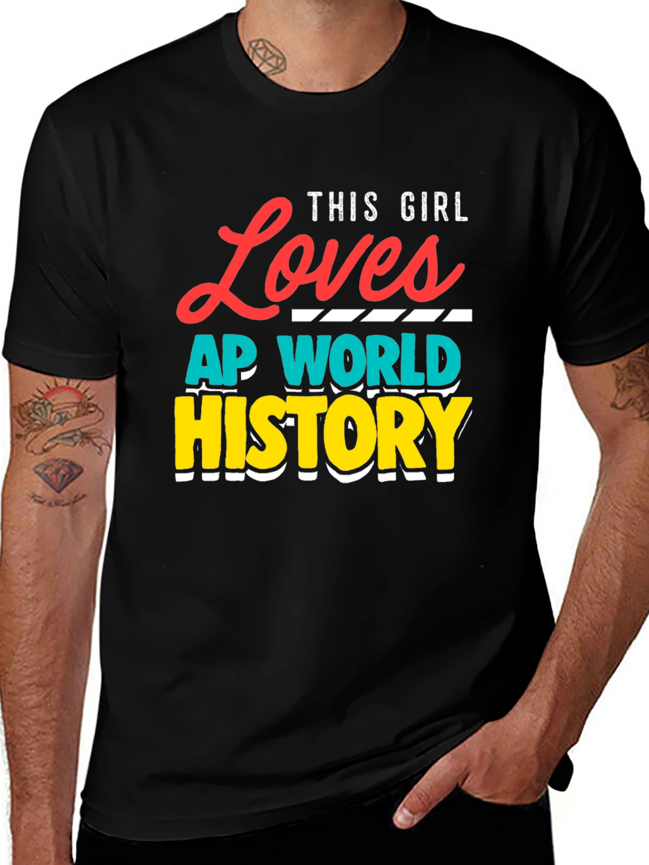 This Girl Loves AP World History T-Shirt