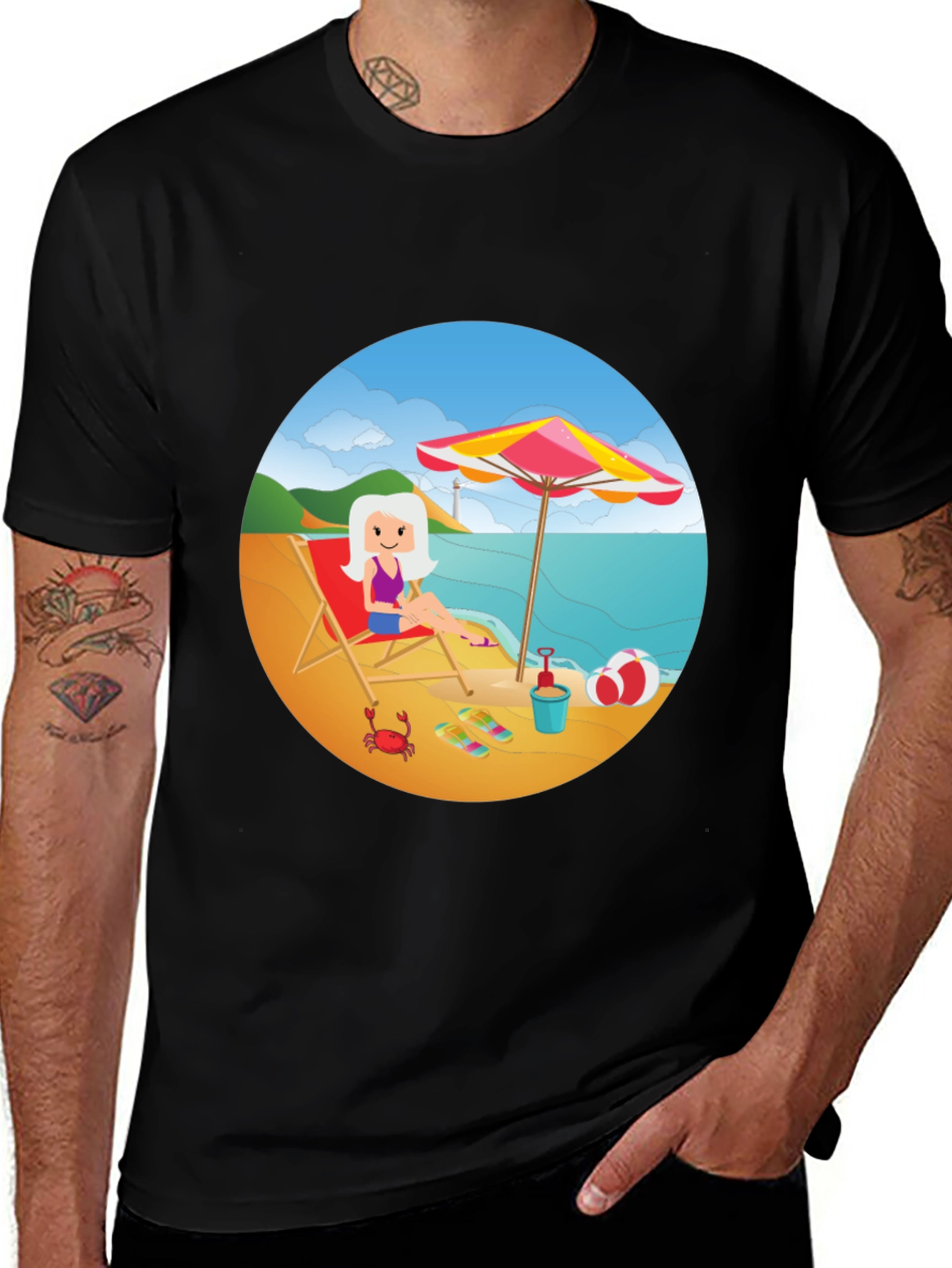 Beach Day Graphic Tee - Relaxed Summer Style