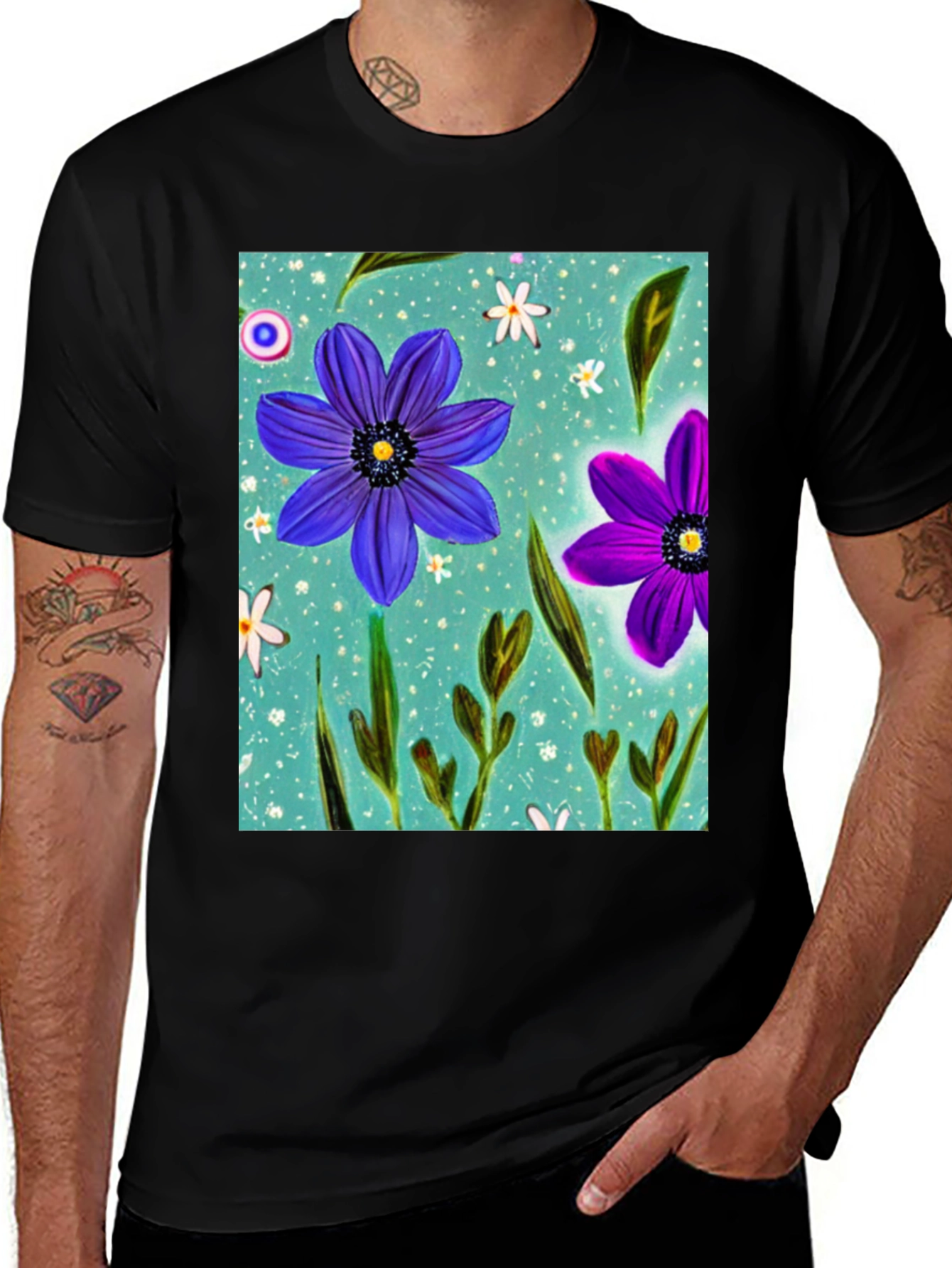 Variant 5 of Floral Design T-Shirt