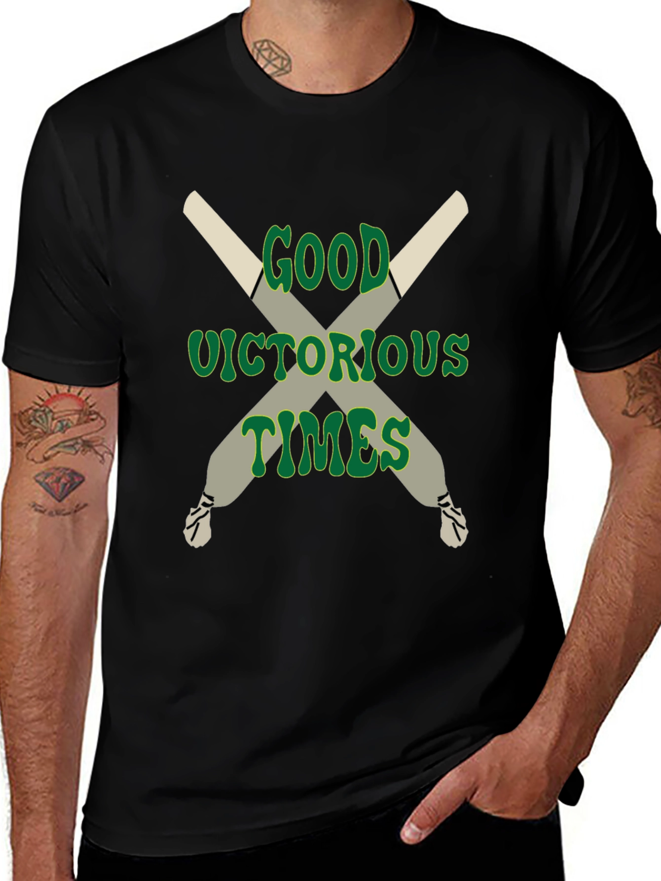 Black Good Victorious Times Graphic T-Shirt main image