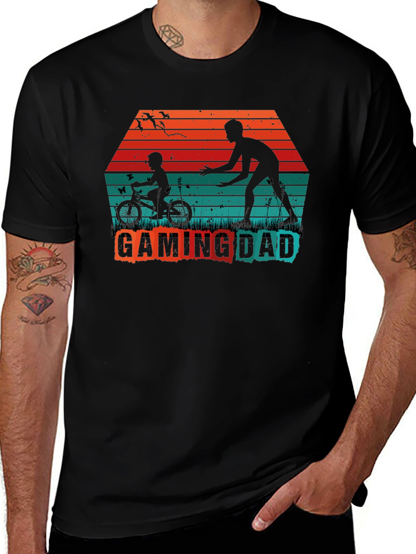 Variant 8 of Gaming Dad T-Shirt - Father Son Silhouette Tee