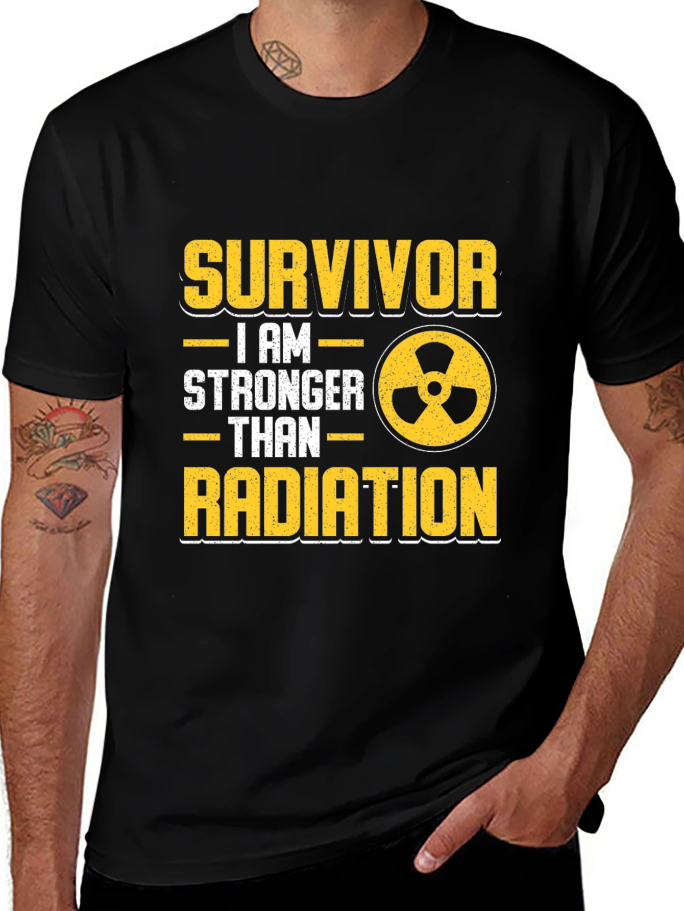 Variant 13 of Survivor Stronger Than Radiation Black T-Shirt