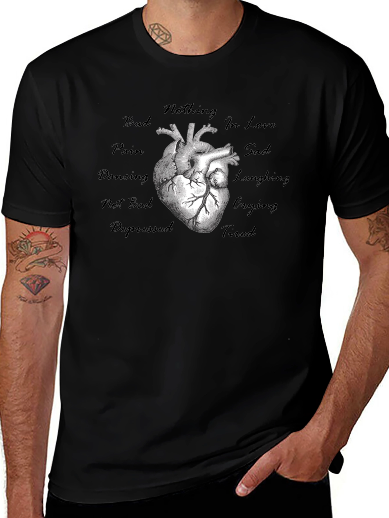 Variant 17 of Emotional Heart T-Shirt