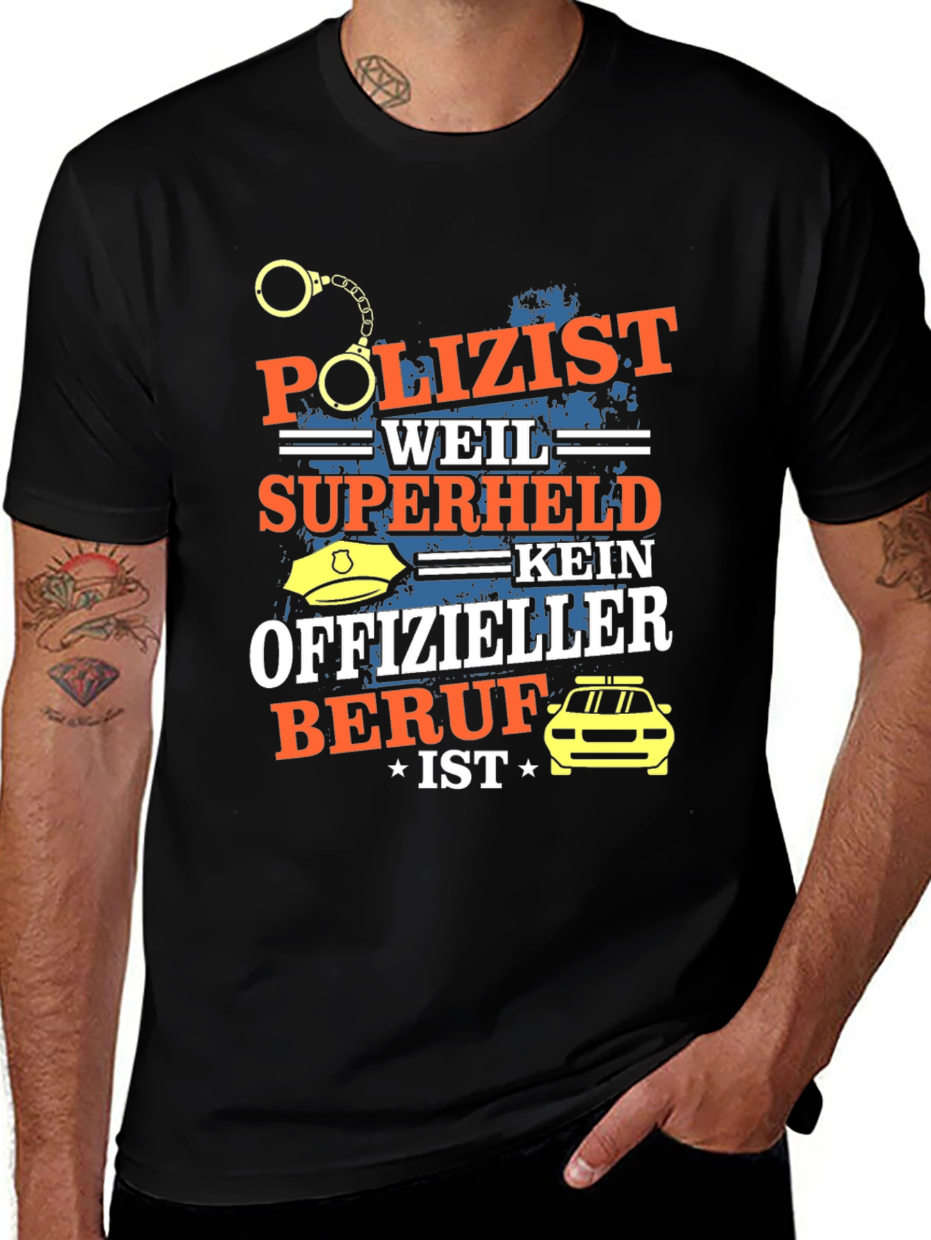 Variant 6 of Funny German Police Officer Hero T-Shirt