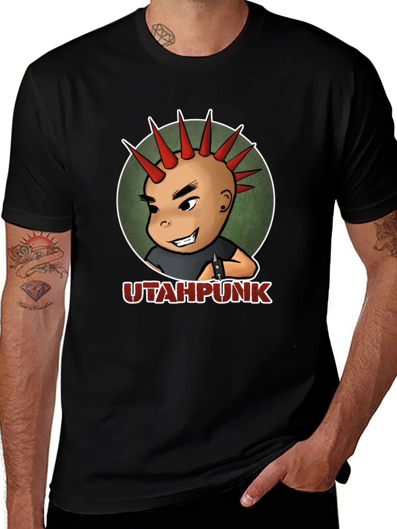 Variant 30 of UTAH PUNK Graphic T-Shirt - Cool Punk Kid Design