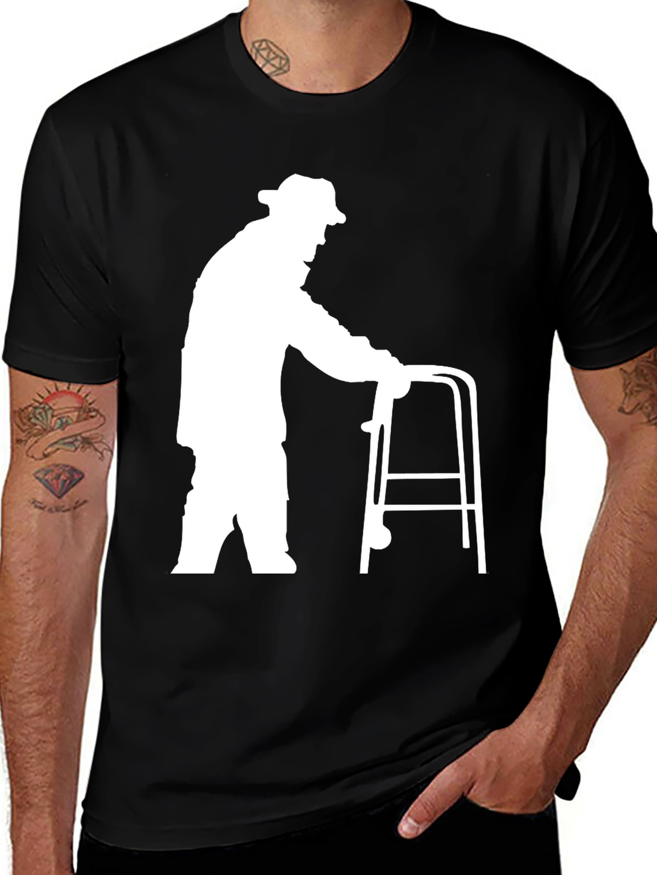 Variant 13 of Funny Old Man Walker T-Shirt - Unique Graphic Tee