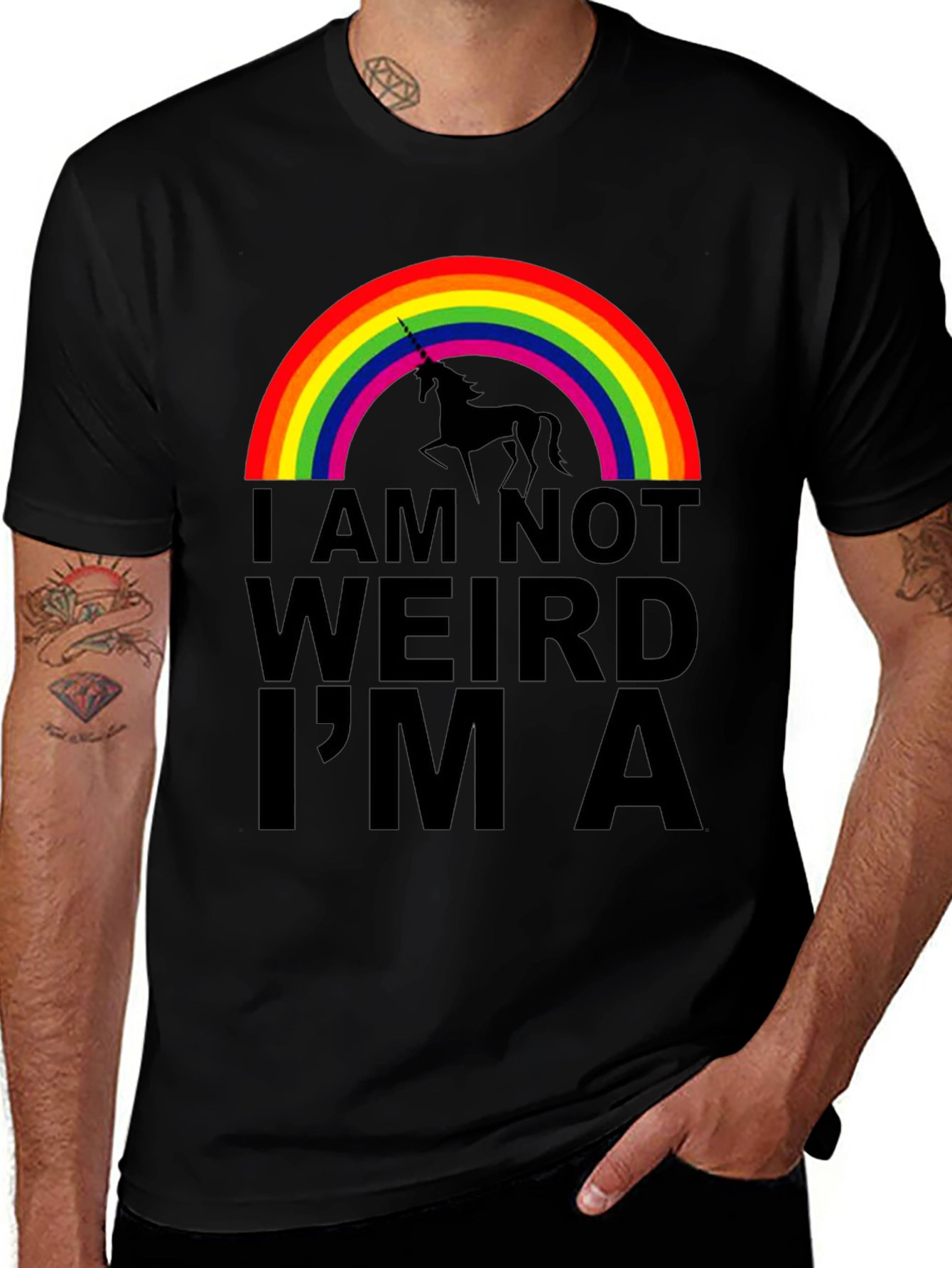 Variant 16 of Unicorn Rainbow T-Shirt - I'm Not Weird, I'm A Unicorn!